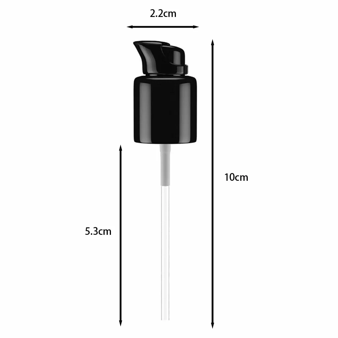 2 Bombas dispensadoras de Base líquida de Repuesto para Botellas de Doble Uso, Color Negro