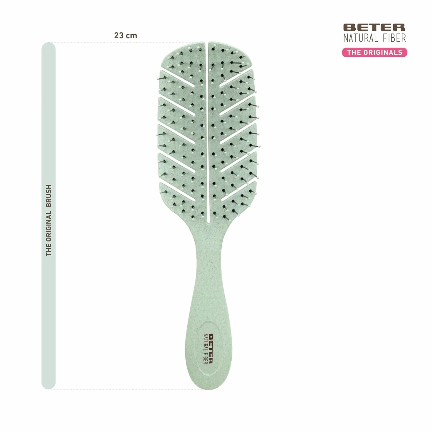 Beter Cepillo de pelo esqueleto antitirones Natural Fiber fibras de trigo Desenredante Antienredos Antirotura Peinado suave sin tirones