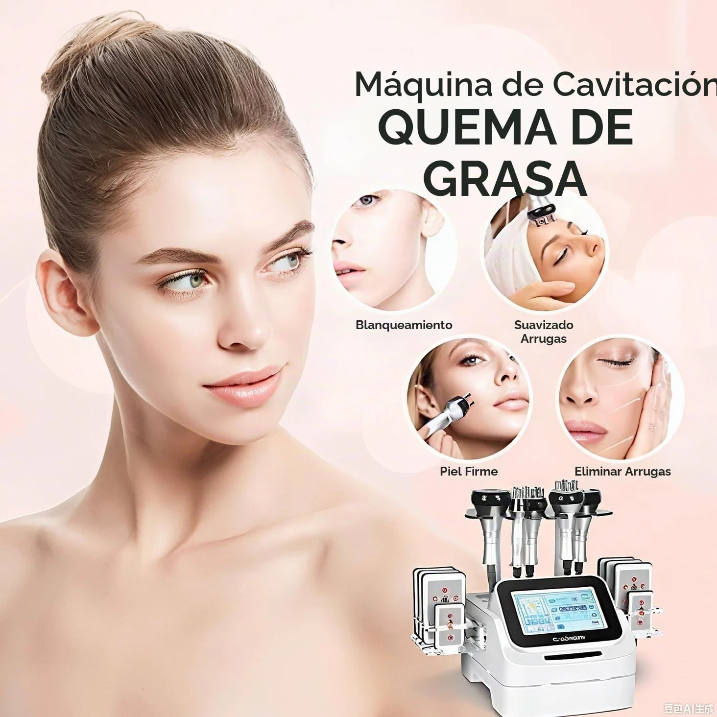 Dispositivo radiofrecuencia 40 K máquina cavitación 6 en 1 Lipo láser para reafirmar la piel masajeador profesional de radiofrecuencia para cara cuerpo belleza