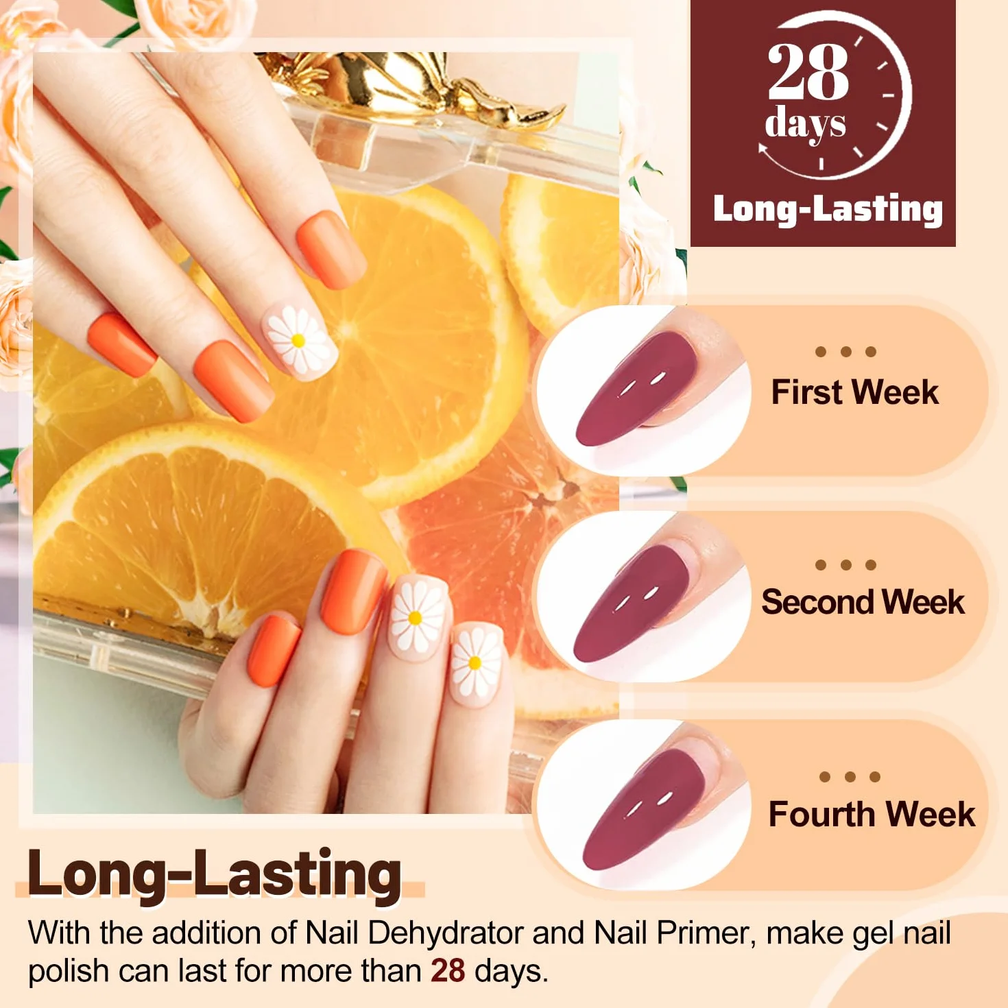 JODSONE Deshidratador de Uñas Primer Base y Top Coat Semipermanente 15ML Brillante Secado Rápido