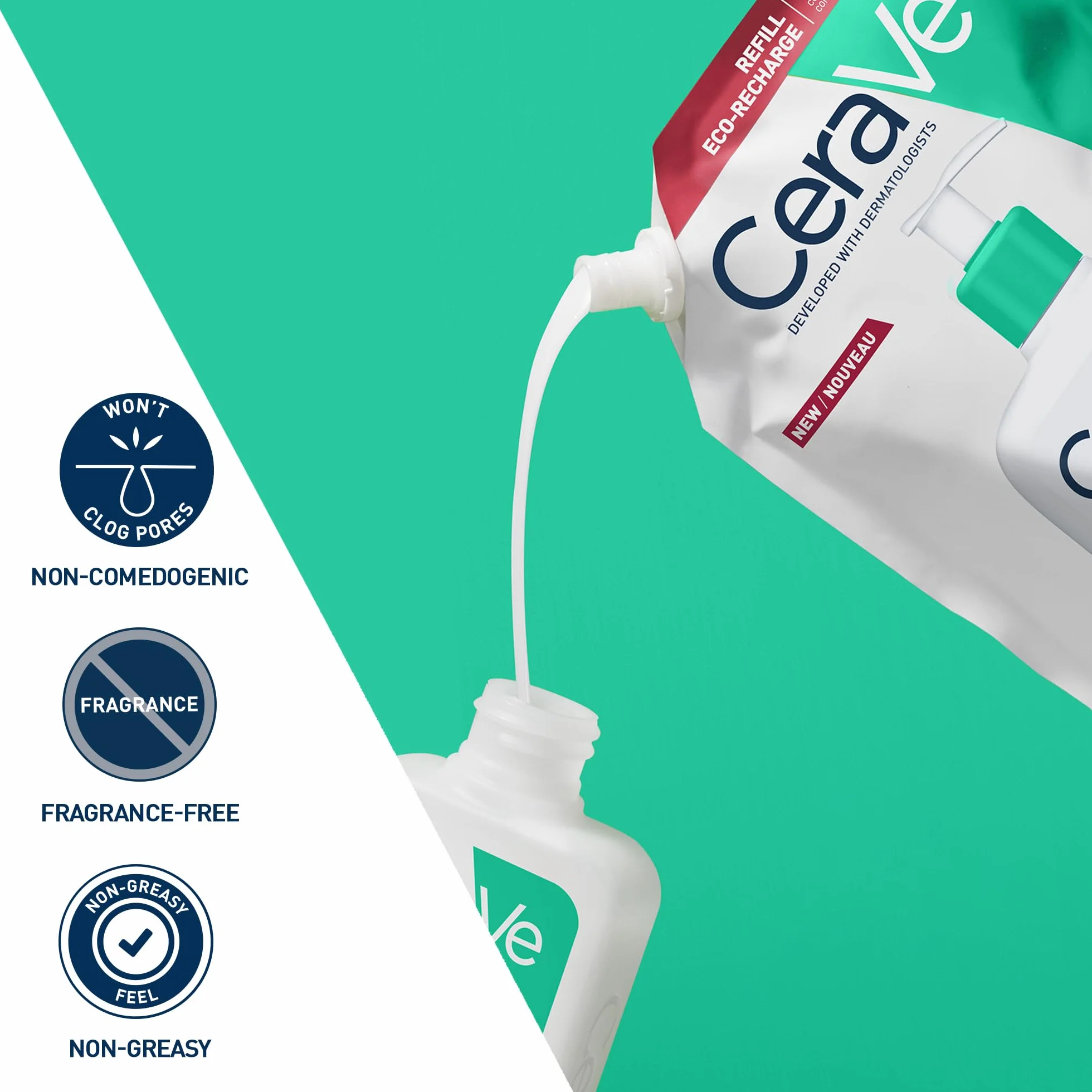 CeraVe Gel Limpiador Espumoso para Piel Normal a Grasa con Ceramidas, Niacinamida y Ácido Hialurónico