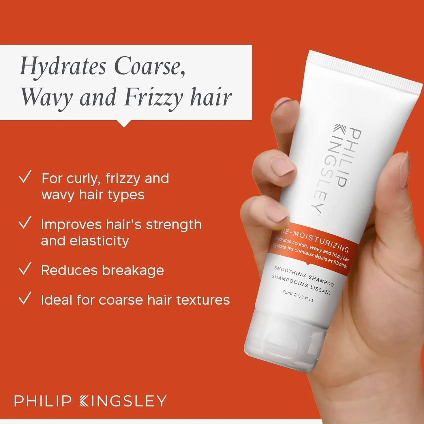 Philip Kingsley Set de viaje cuidado cabello suave brillante Champú Acondicionador humectante 3x75ml