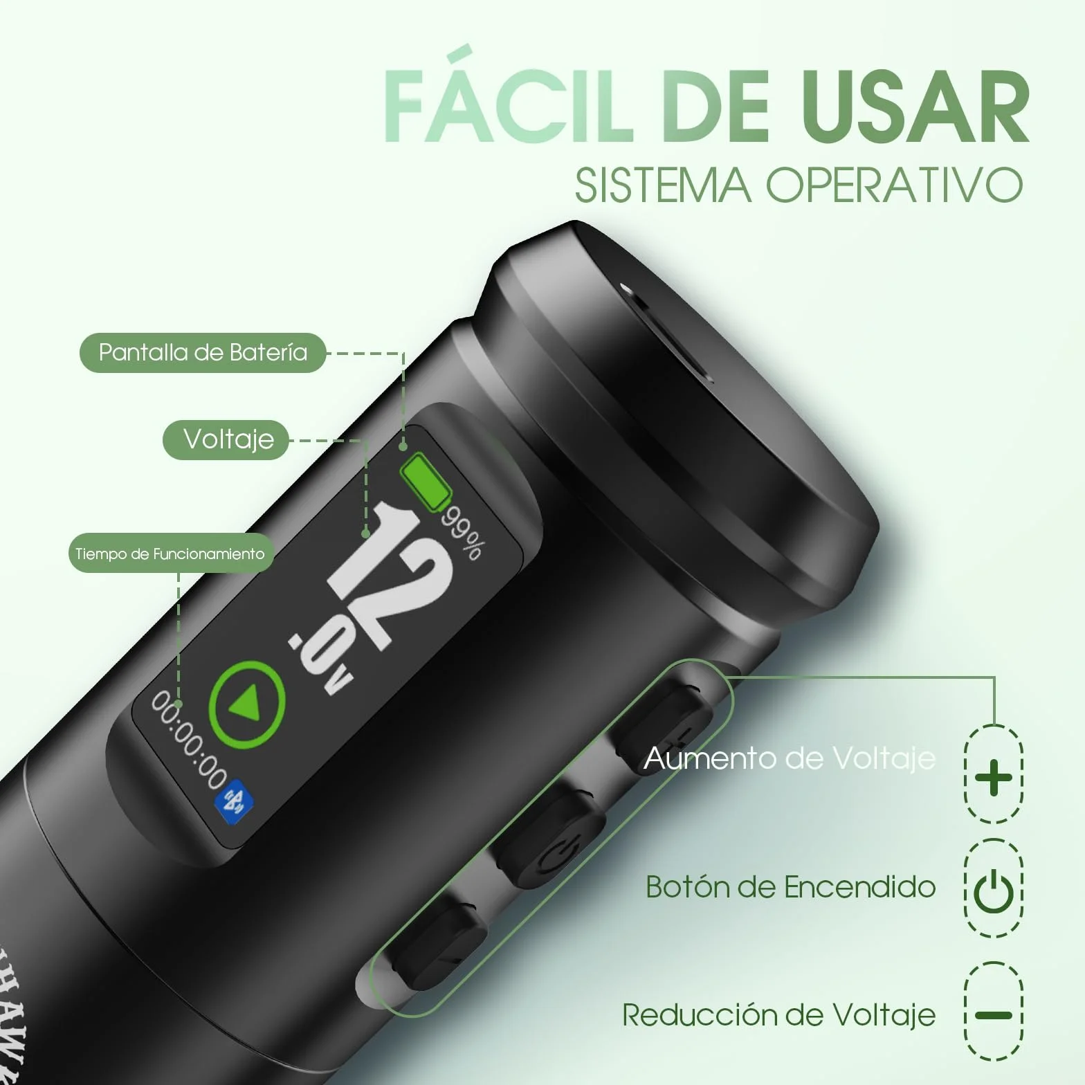 Dragonhawk A1 Pro Kit Máquina de Tatuaje Inalámbrica Rotativa 4.0mm Carrera Impresora de Stencil 20 Agujas para Principiantes