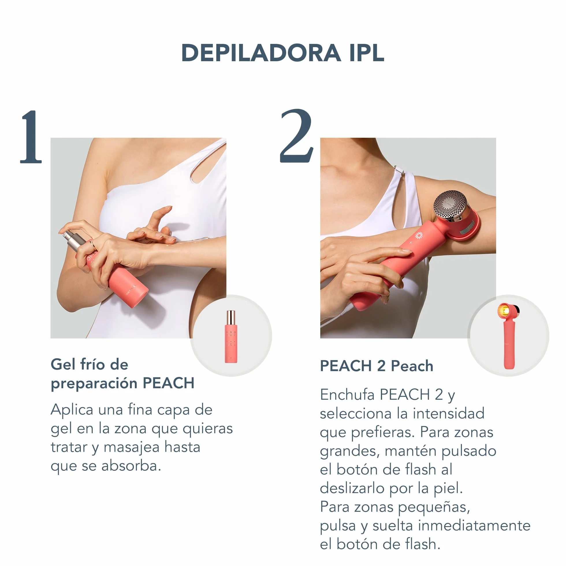 FOREO PEACH 2 Depiladora láser IPL Depilación duradera luz pulsada cuerpo rostro enfriamiento piel escudo silicona