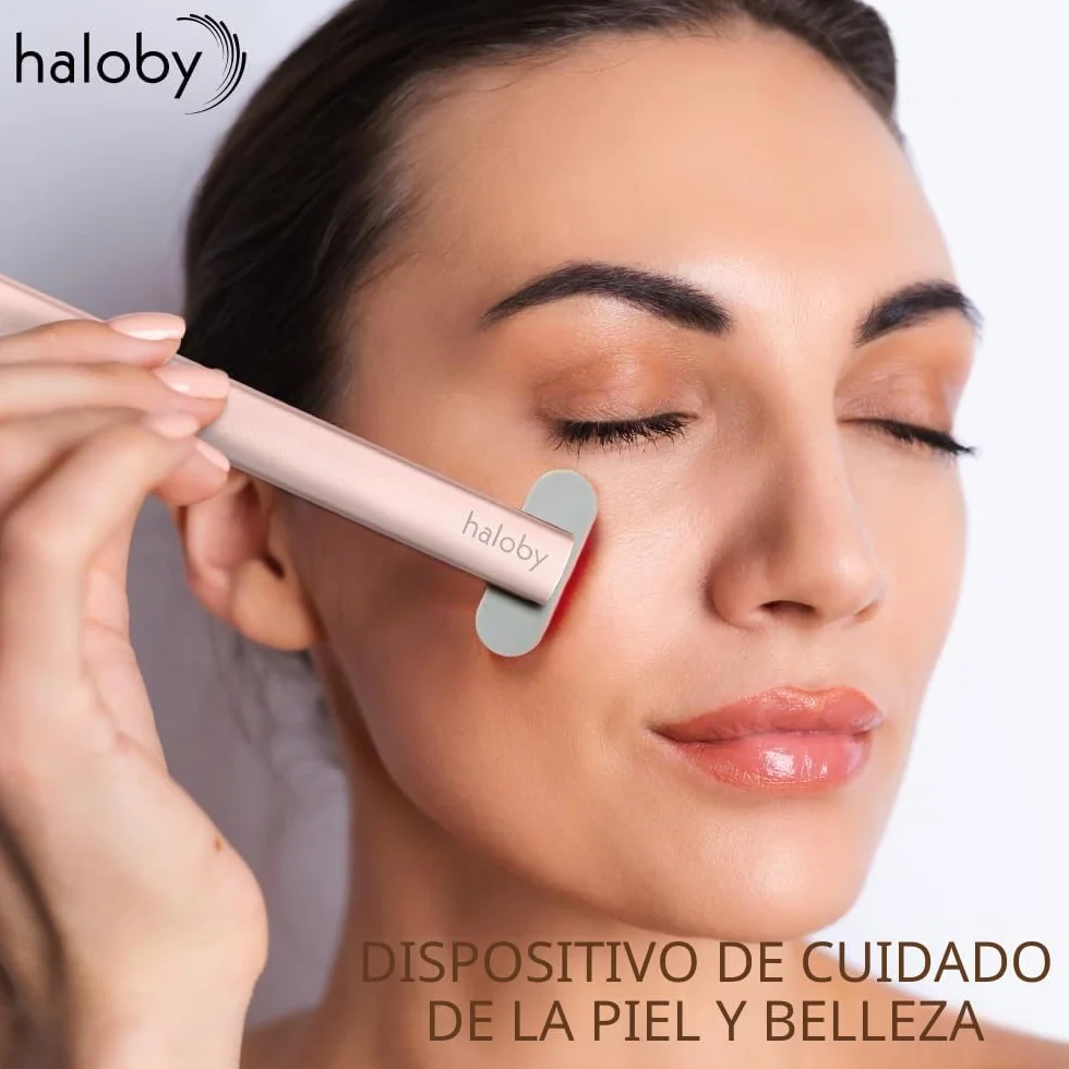 Varita Facial 5 en 1 | Dispositivo de Microcorriente y Luz LED para Antienvejecimiento | Masajeador Facial Con Terapia de Luz Roja y Azul, Calor para Rejuvenecimiento
