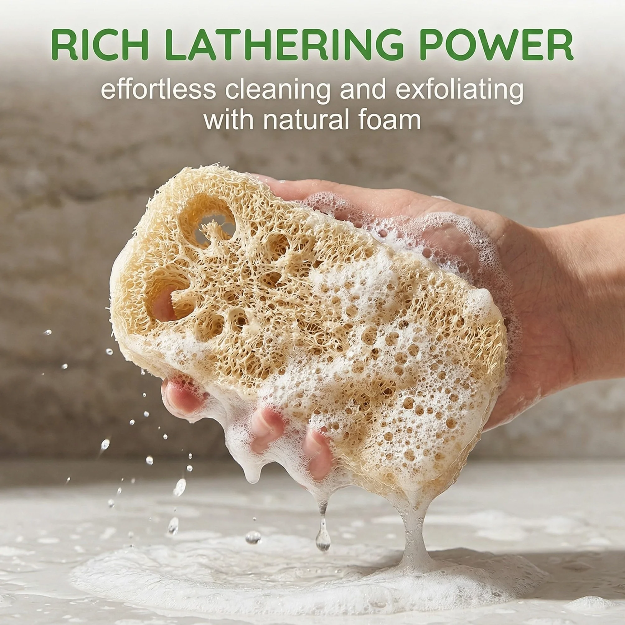 Esponja Lufa Natural Biodegradable 8 Piezas
