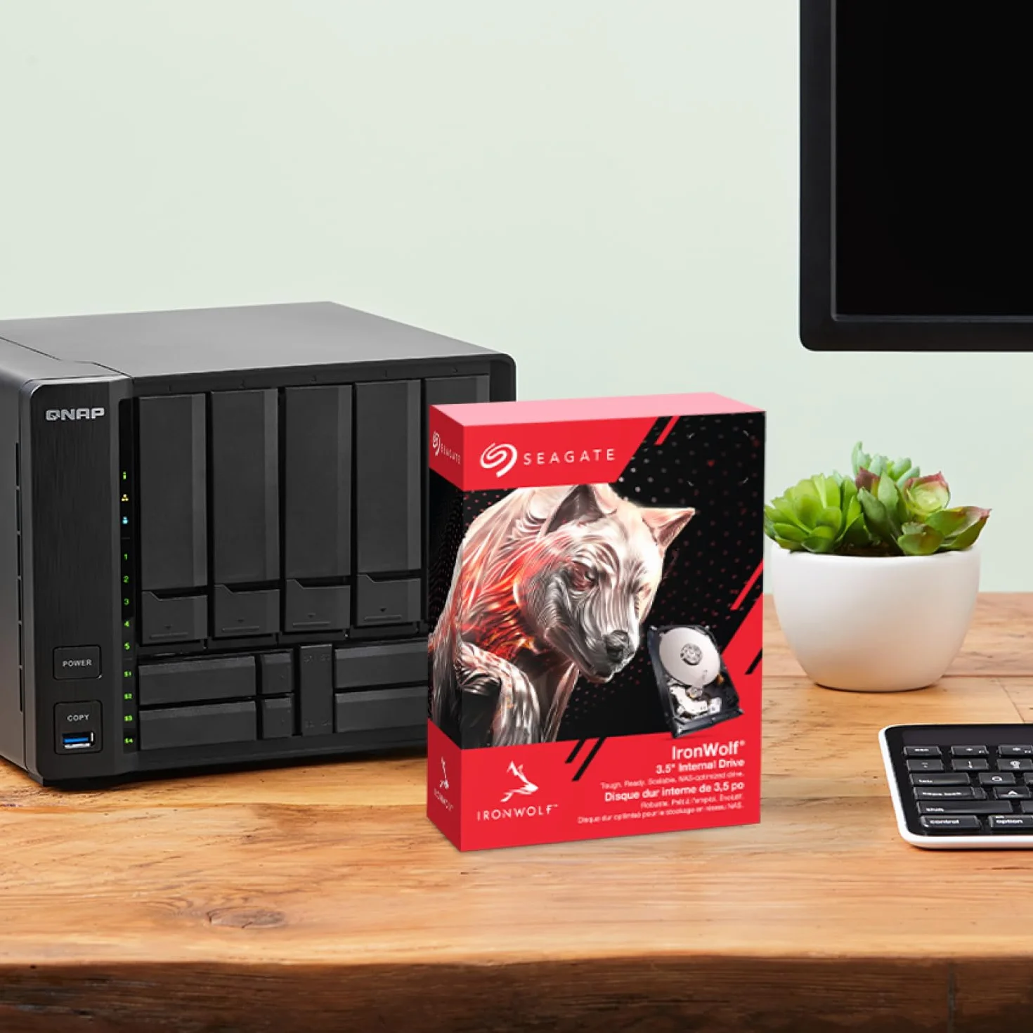 Seagate IronWolf 4TB NAS HDD 3.5 Pulgadas SATA 6 Gb/s Caché 256 MB CMR RAID