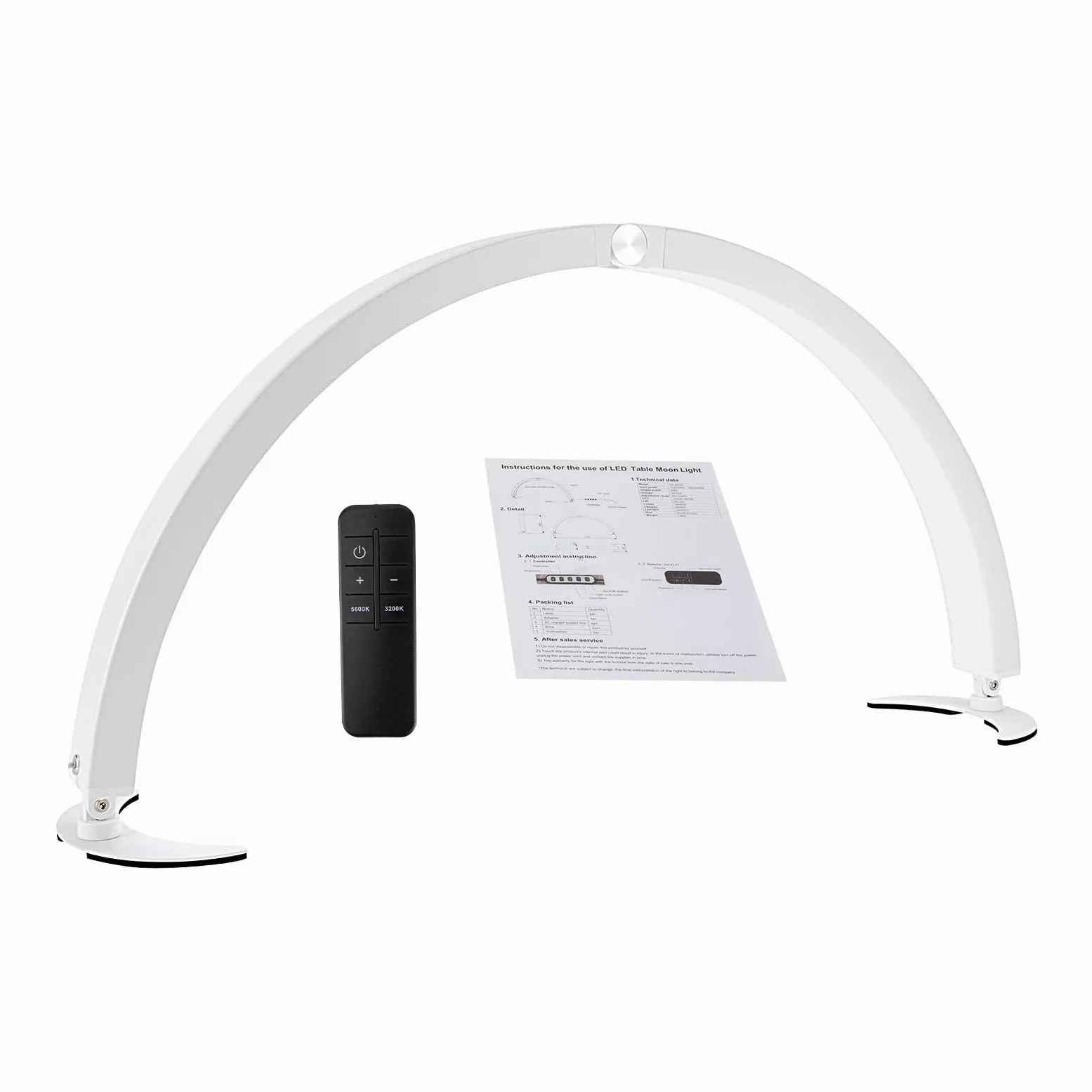 Genérico Luz de Mesa para Uñas Ajustable 40W | Lámpara de Uñas Forma Media Luna para Amiga Esposa Hermana Hija en Hogar Viajes Interior Exterior