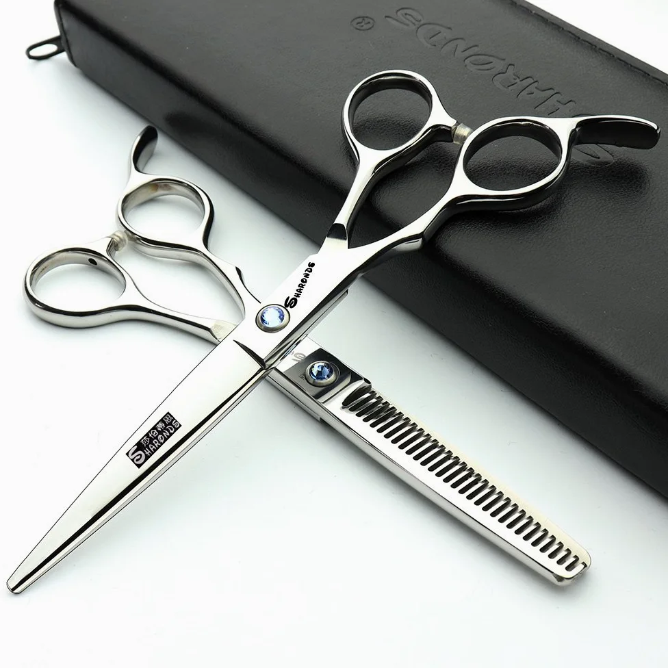 Peluquería profesional de 6 pulgadas a la izquierda tijeras de peluquería | acero inoxidable 440C,diseño ergonómico,sin fatiga tras horas de uso