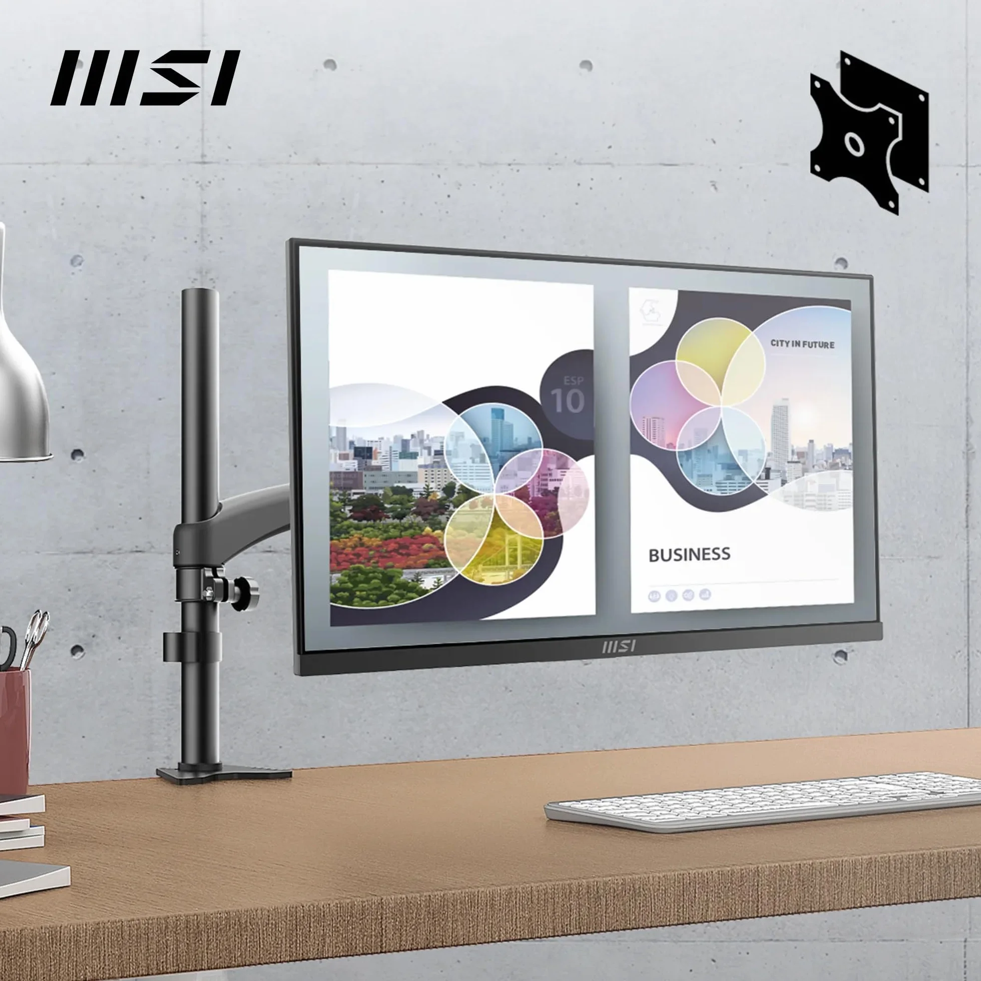 MSI Pro MP275 Monitor 27" 100 Hz FHD IPS HDR Ready TÜV Altavoces Integrados Antiflicker