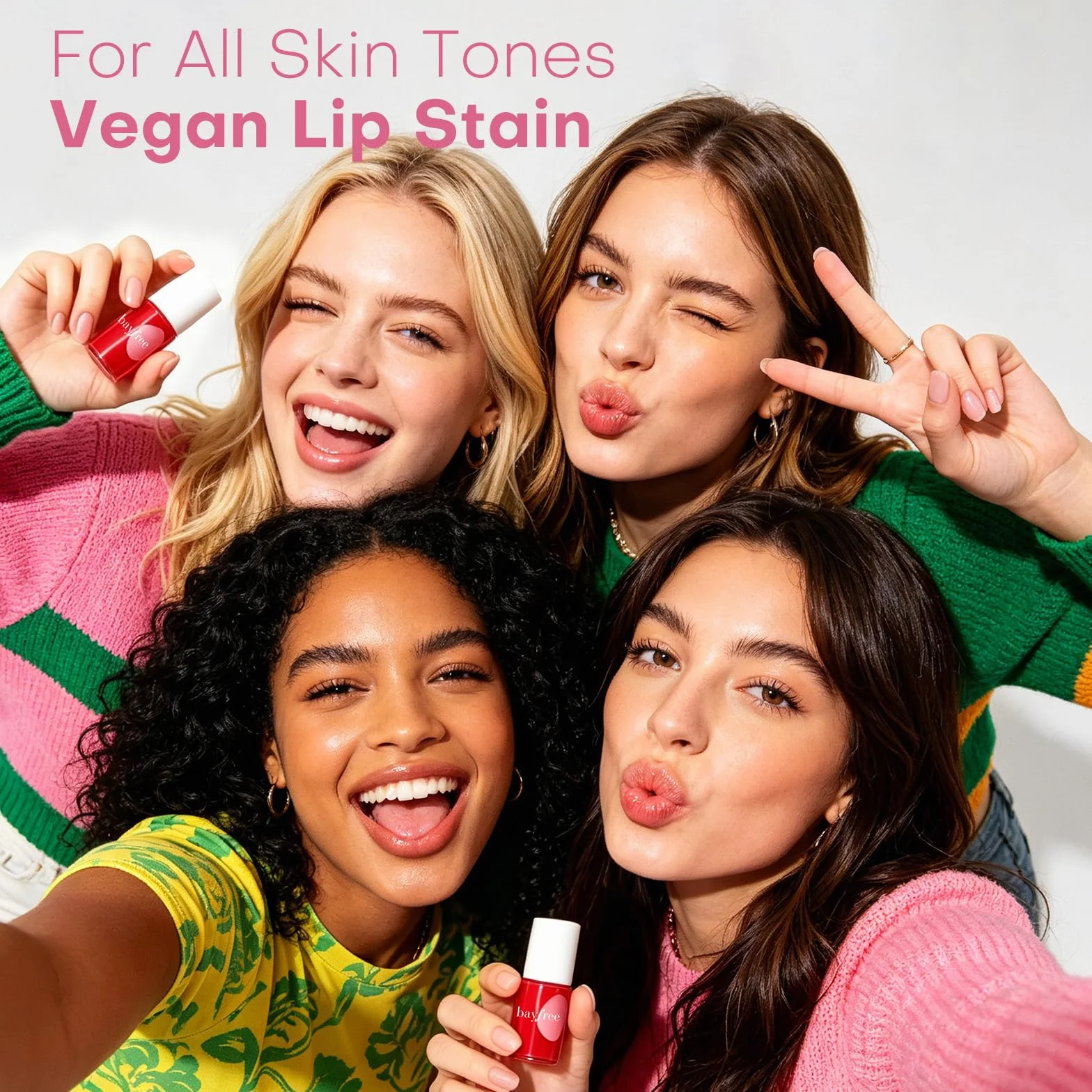Bayfree 7 Colours Lip Tint Stain Set, Tinte Labios Duraderos Impermeables Mate Ligero