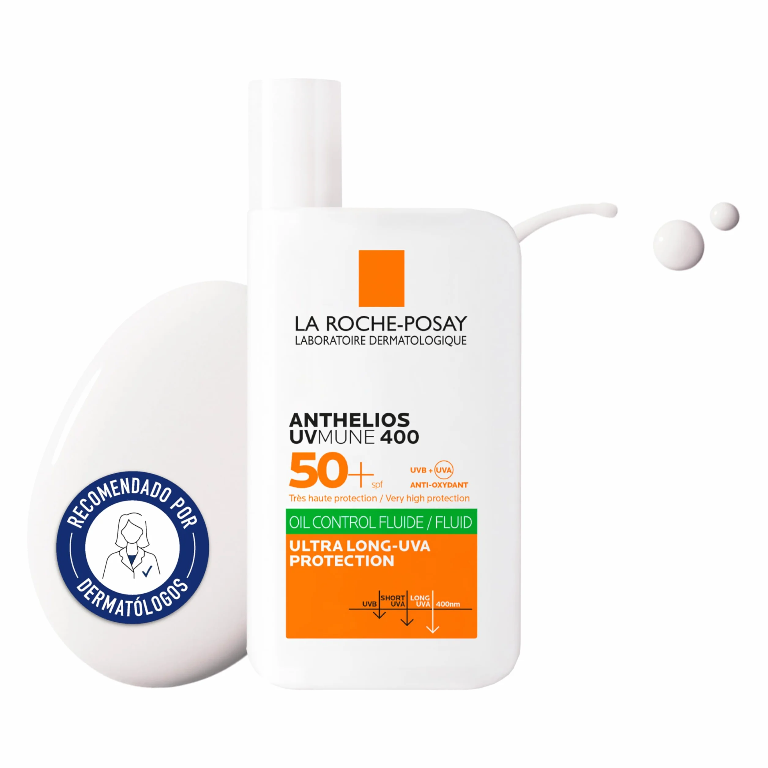 La Roche Posay Anthelios UV-MUNE 400 Oil Control Fluido Invisible SPF50+ Protector Solar 50 ml