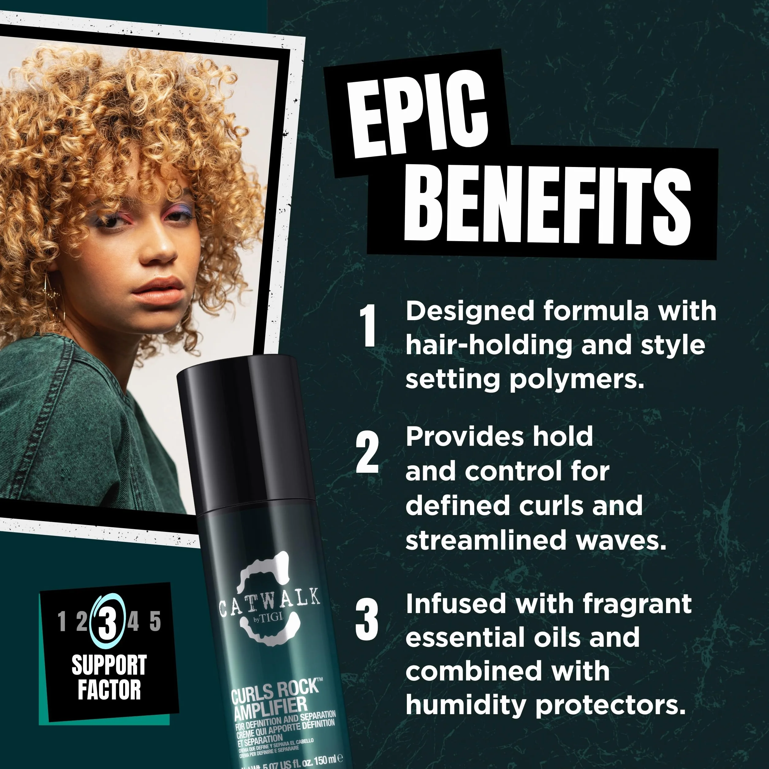 BED HEAD by TIGI Catwalk Curls Rock Amplifier Crema para Pelo Rizado 150 ml