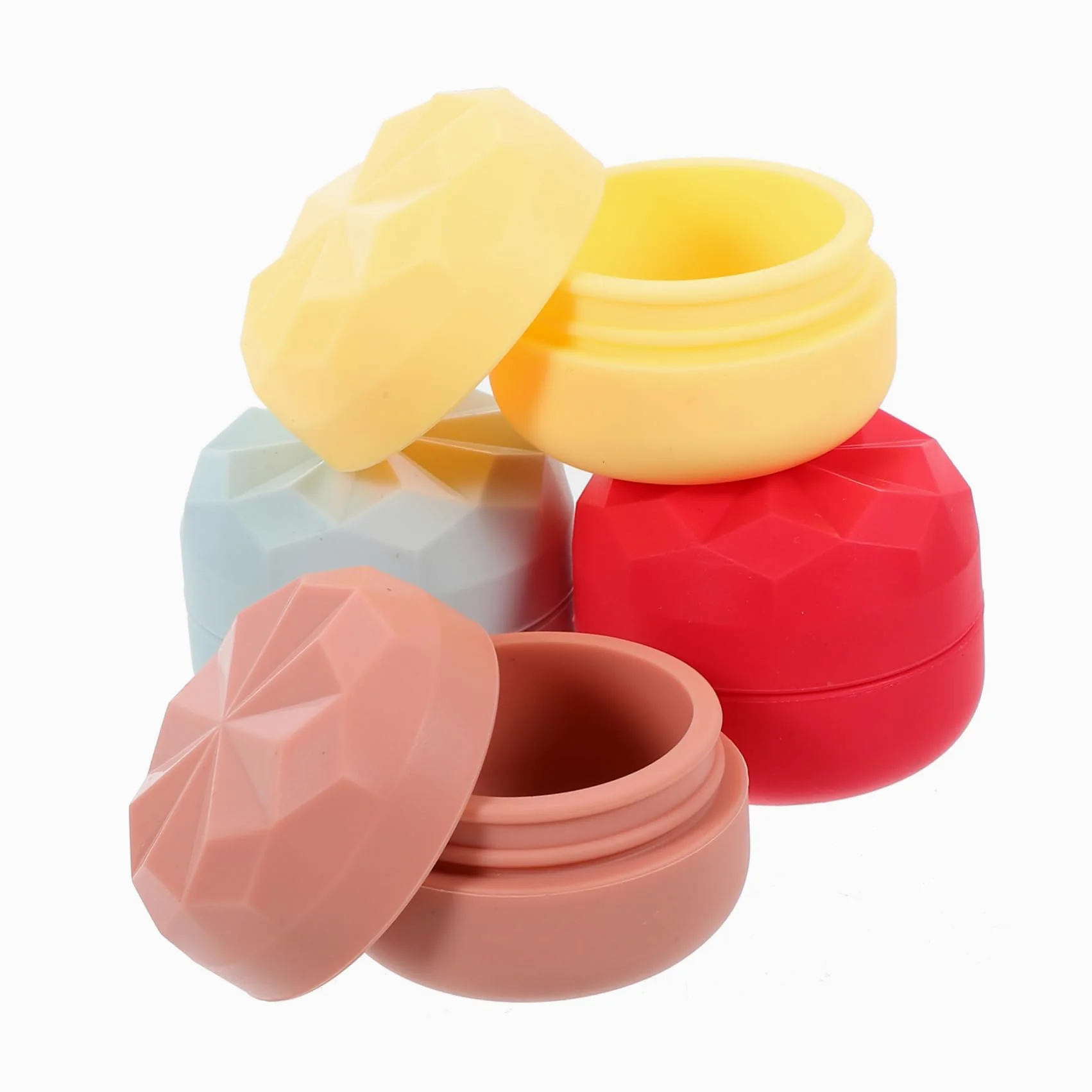 Healeved 20piezas Frascos De Silicona Rellenables De Contenedores De Crema Para Viaje Diseño y Compacto Para Cosméticos y Lociones