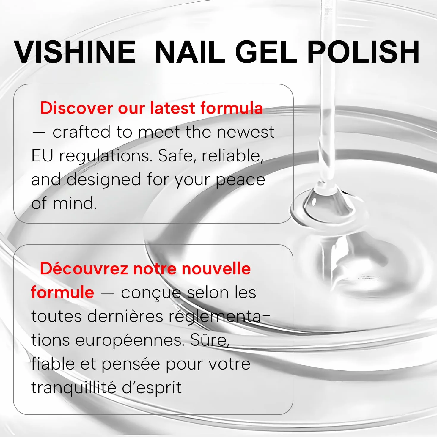 Vishine Gel Nail Polish French White 8ml Soak Off UV LED Gel Nail Art DIY #046