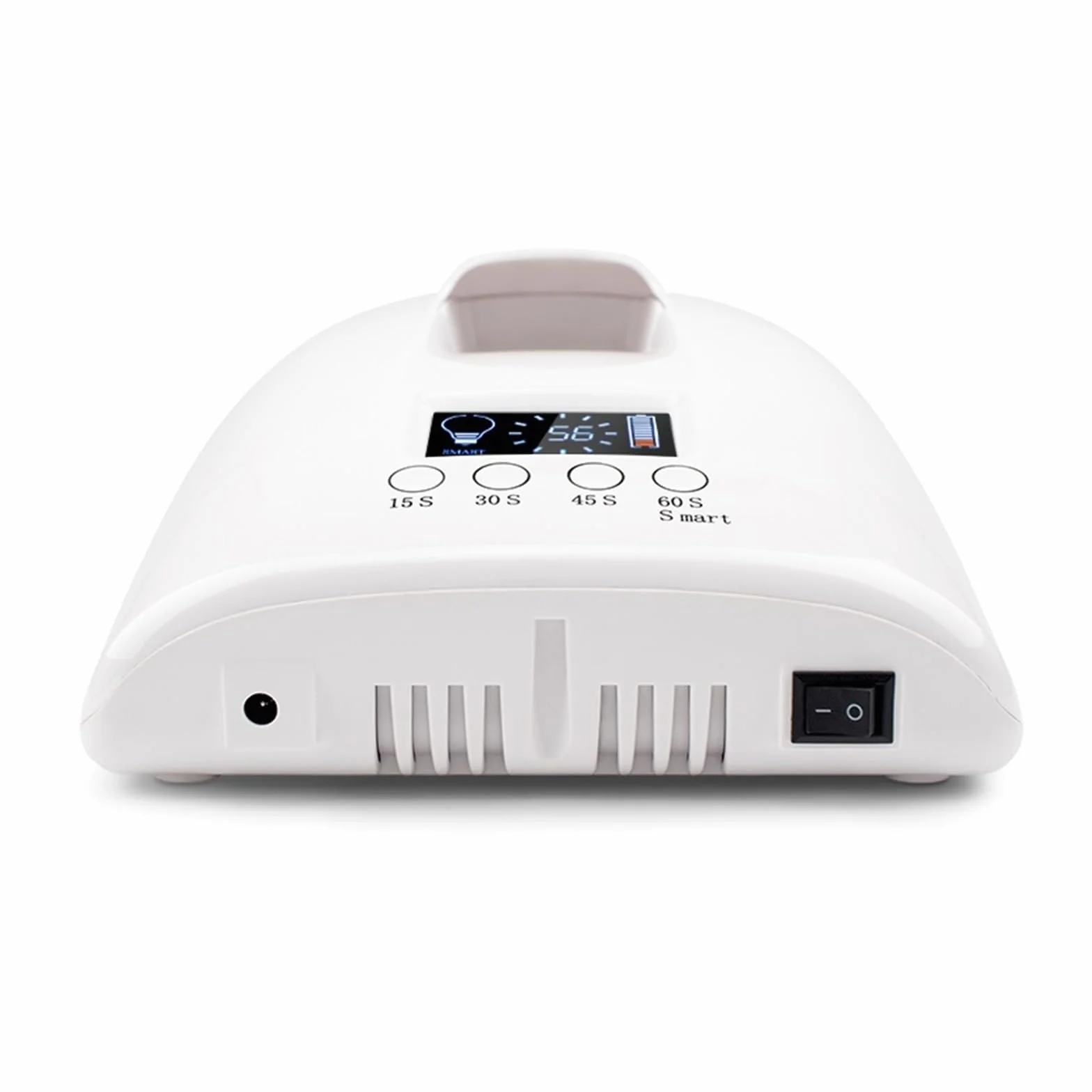 Lampara UV LED Uñas, Lámpara LED UV for uñas, luz roja inalámbrica, 60W, lámpara LED UV for uñas, for curar esmalte de Gel, inalámbrico con batería de litio, 60W Pro Light,para uñas de gel(Bianco)