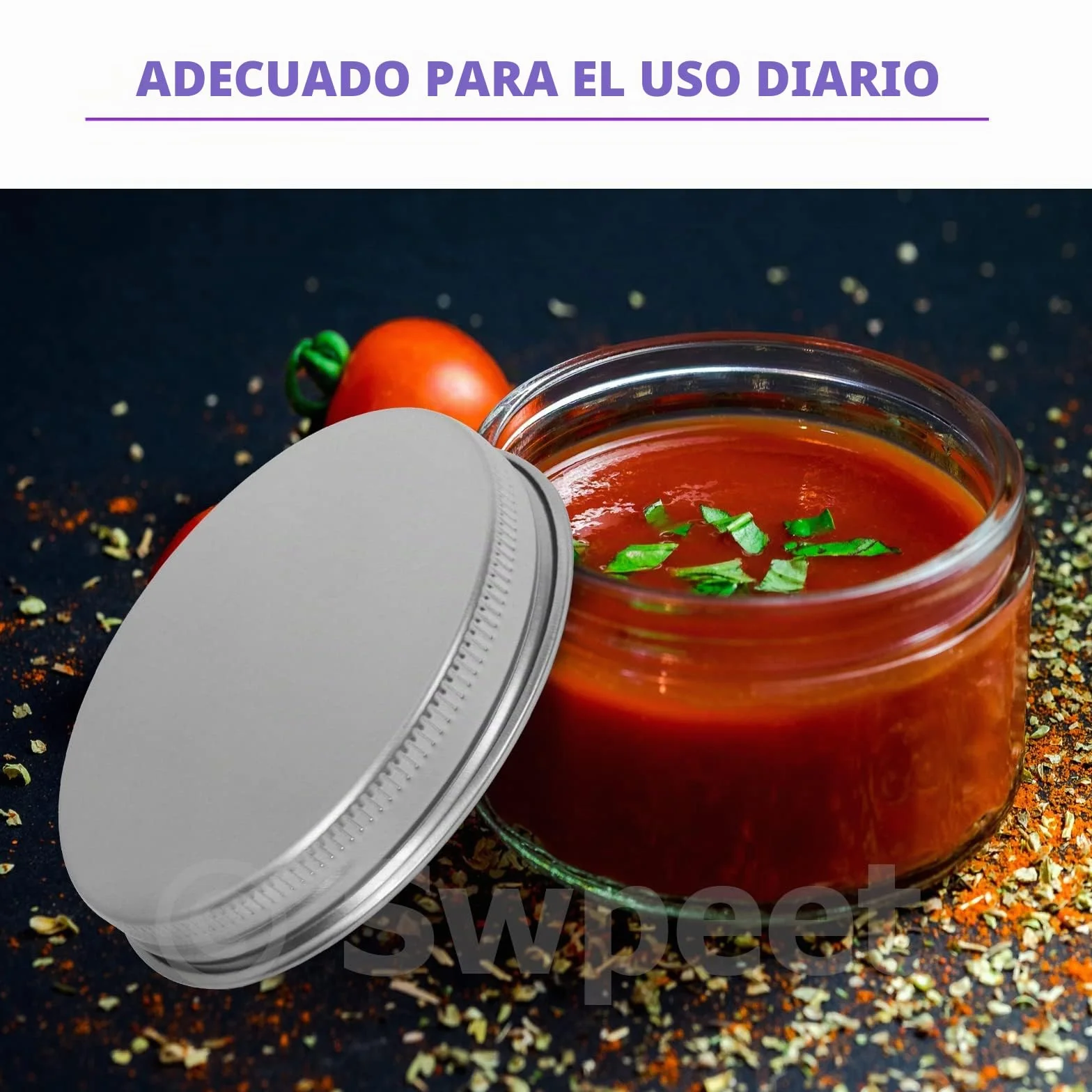 Frascos de vidrio transparente 120 ml con tapa plateada para cosméticos
