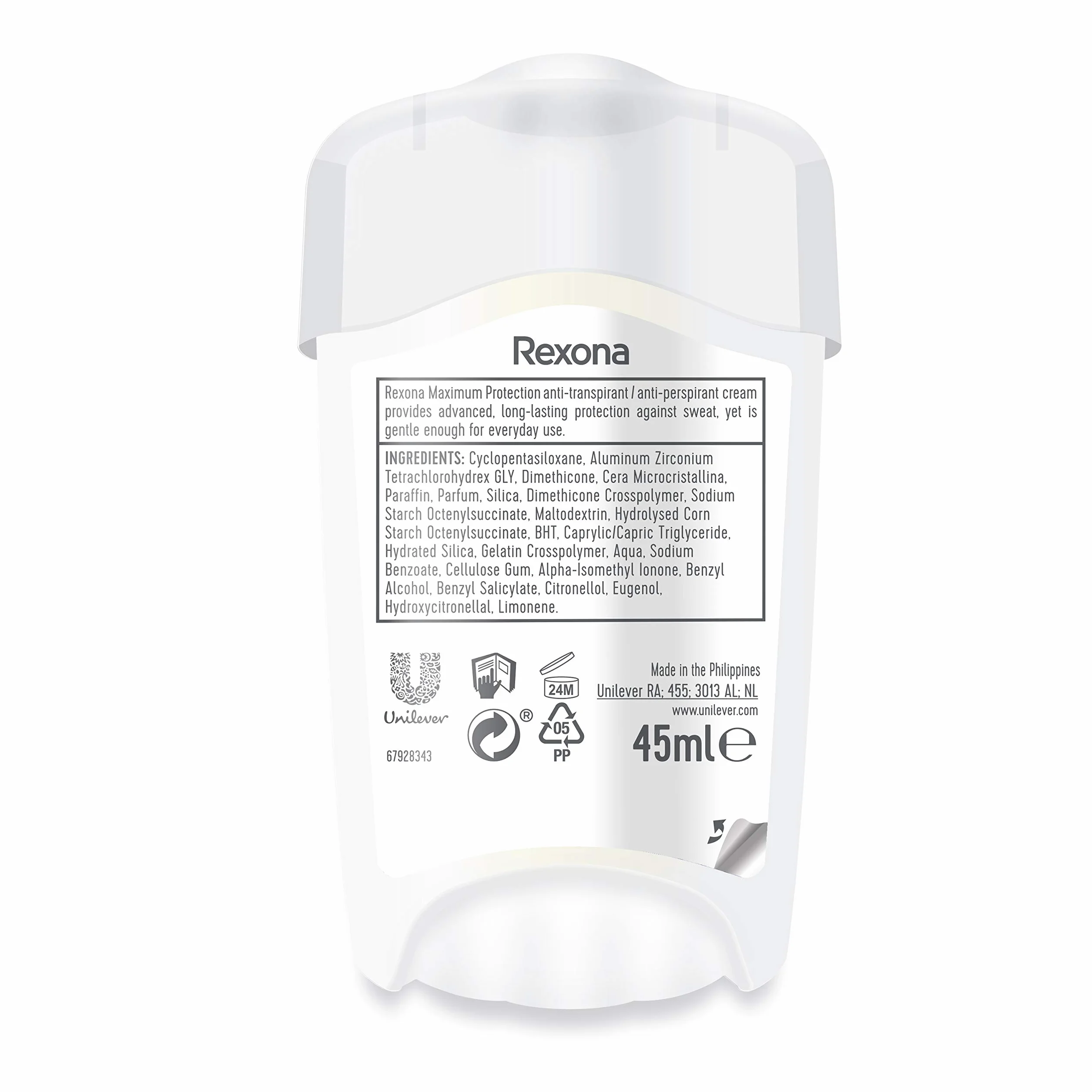 Rexona Maximum Protection Desodorante en Crema Antitranspirante Mujer 45ml