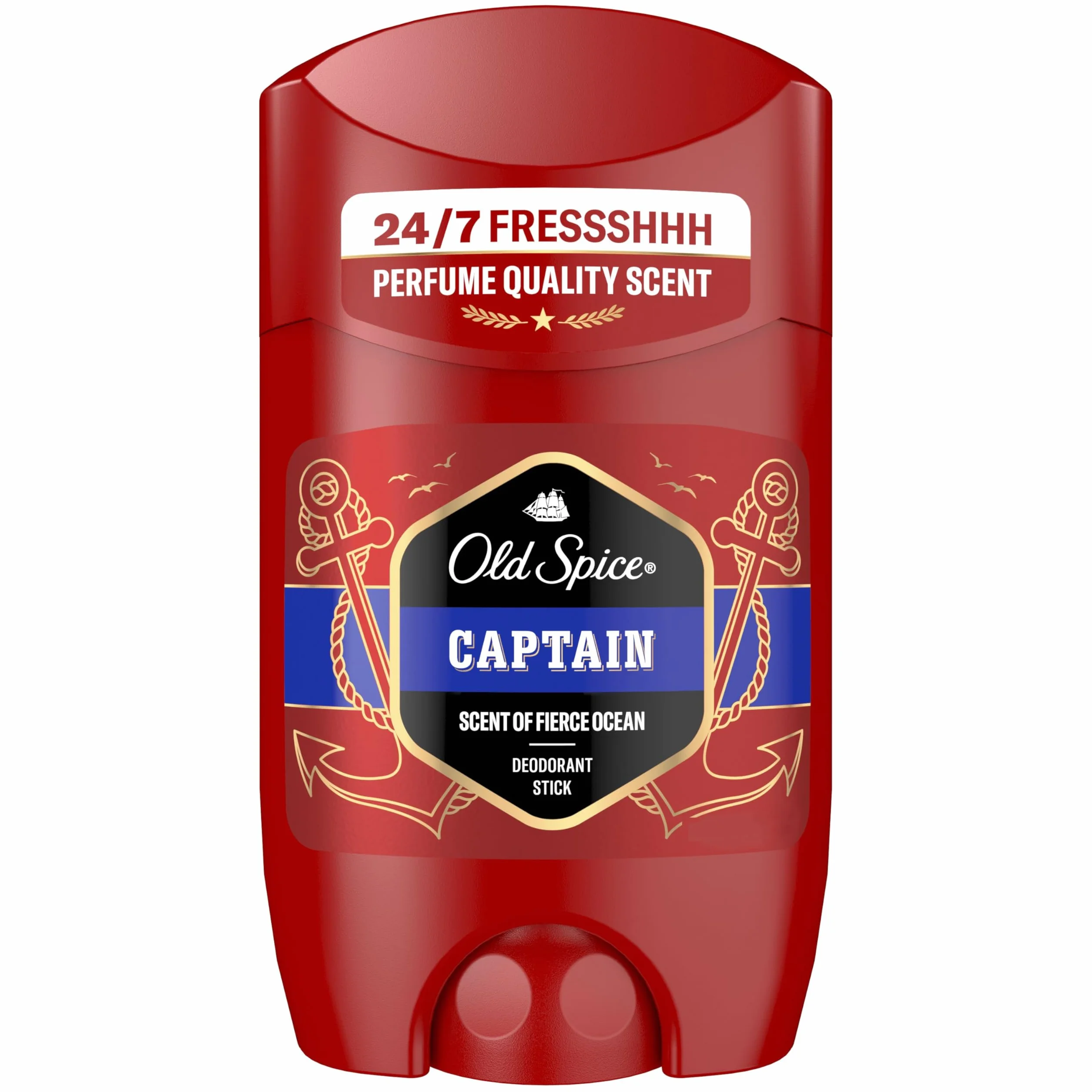 Old Spice Captain Desodorante En Barra Para Hombres 4x50 ml, Fresco 24 Horas, Protección Contra El Mal Olor, 0% Sales De Aluminio