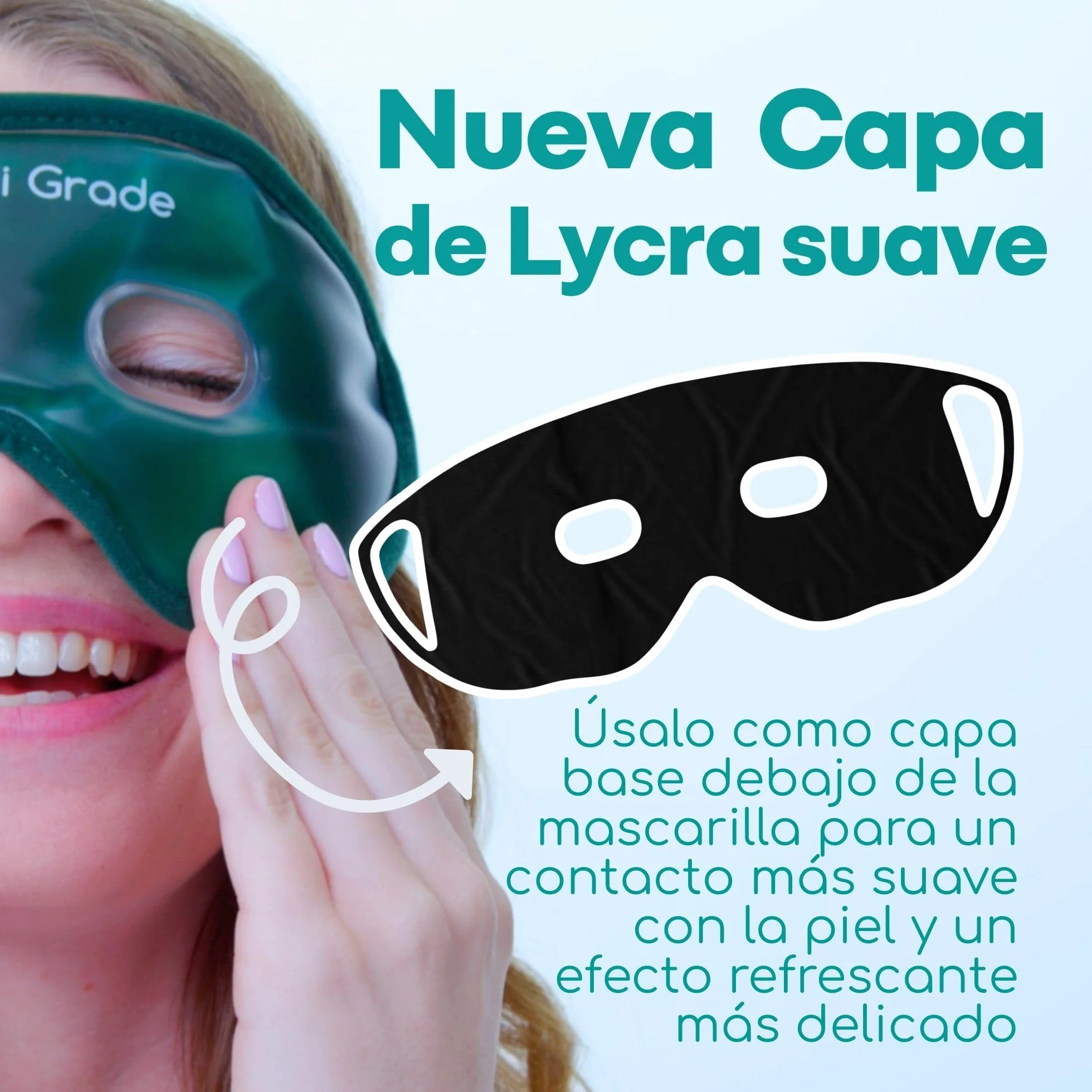 Medi Grade Antifaz de Gel Frío Reutilizable para Ojos, 2 Parches y Neceser