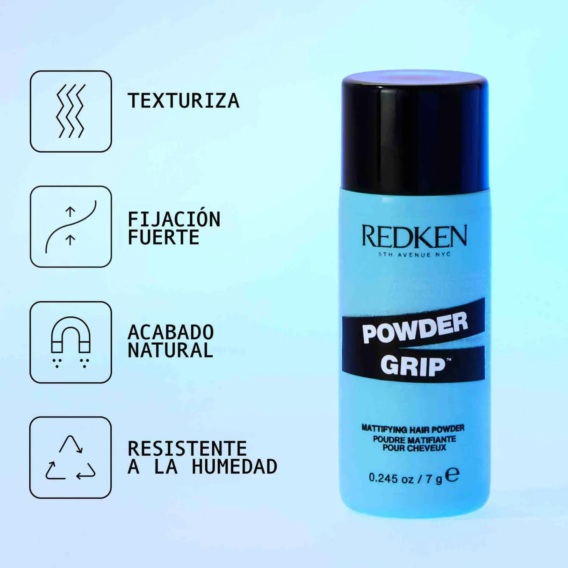 Redken Powder Grip Polvo Densificador y Voluminizador Acabado Ultra Mate 7 g