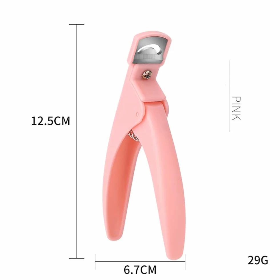 Cortaúñas postizas Gel Acrílico Triple Corte Herramienta De Manicura Rosa