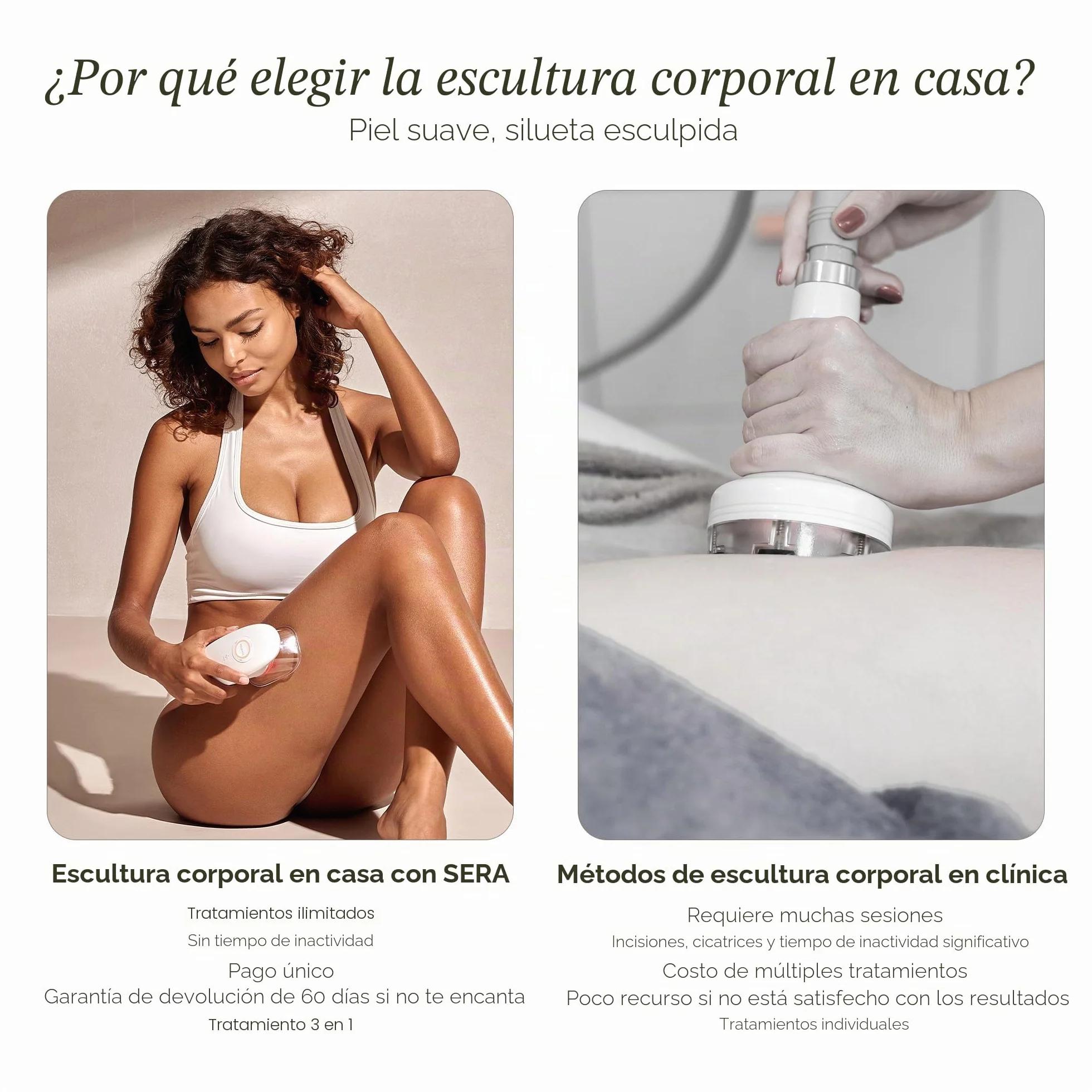 Project E Beauty SERA Contorno corporal al vacío EMS Terapia de luz LED Reduce grasa corporal