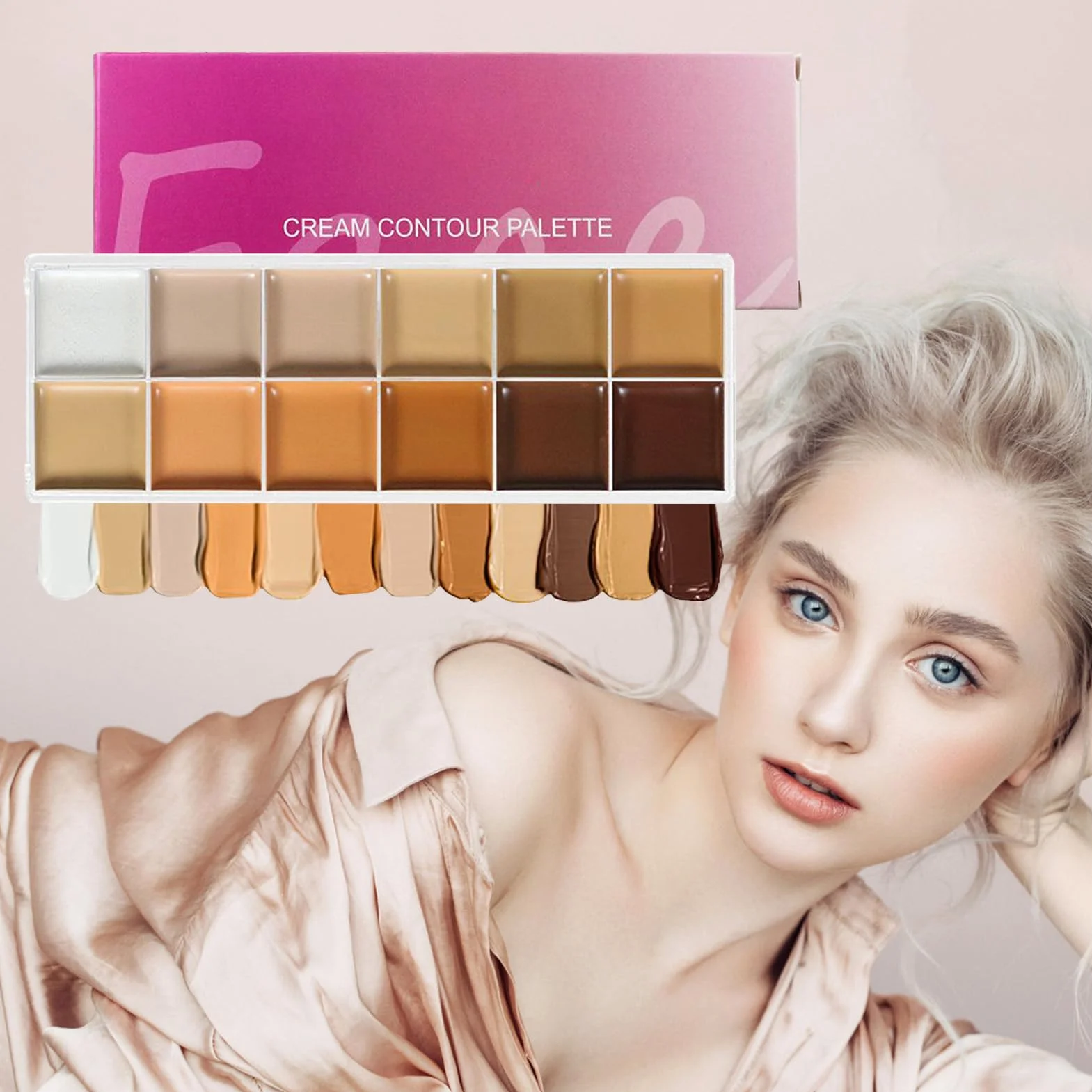 Paleta De Maquillaje En Crema 12 Tonos Correctores Y Base Neutralizante Para Mujeres