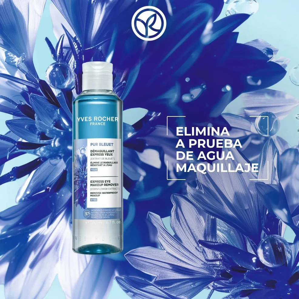 Yves Rocher Desmaquillante Ojos y Labios Bifásico 200 ml Pur Bleuet Aciano Bio Waterproof Sin Perfume