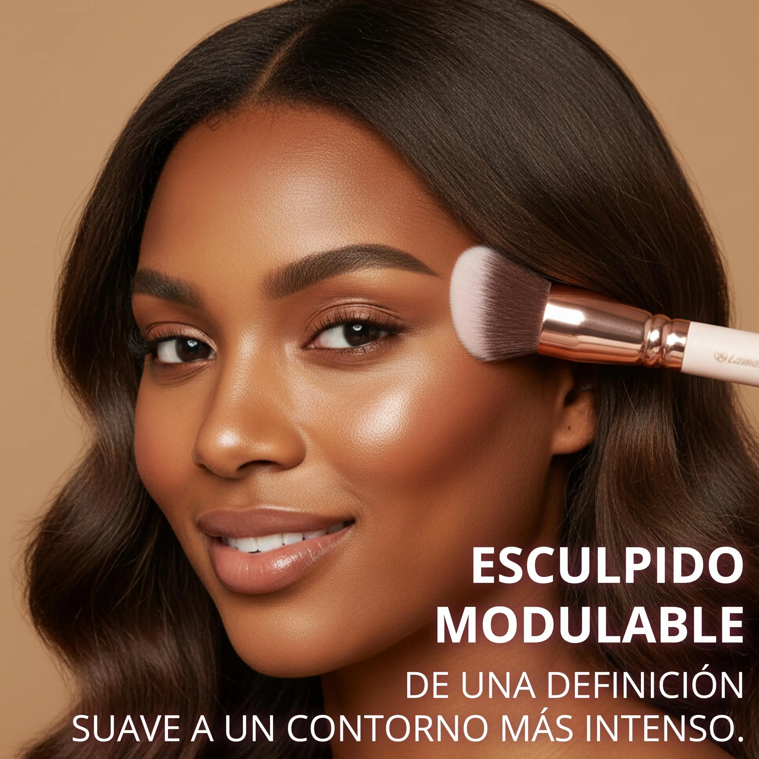Paleta Contorno Maquillaje Polvos Compactos - Kit Contouring Polvo con Espejo - 4 Colores Mate Pigmentados - Vegano No Probado En Animales