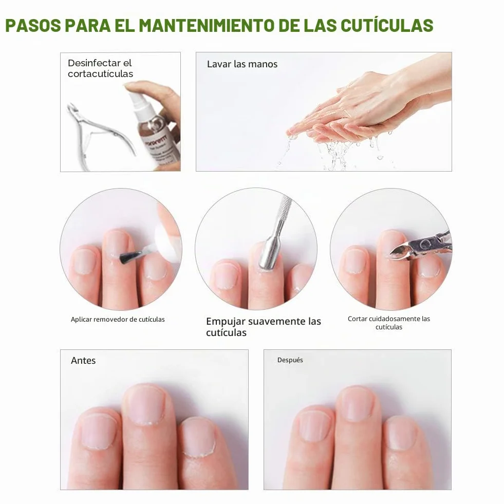 BEZOX Alicate para cutículas de acero inoxidable - cortador y removedor profesional