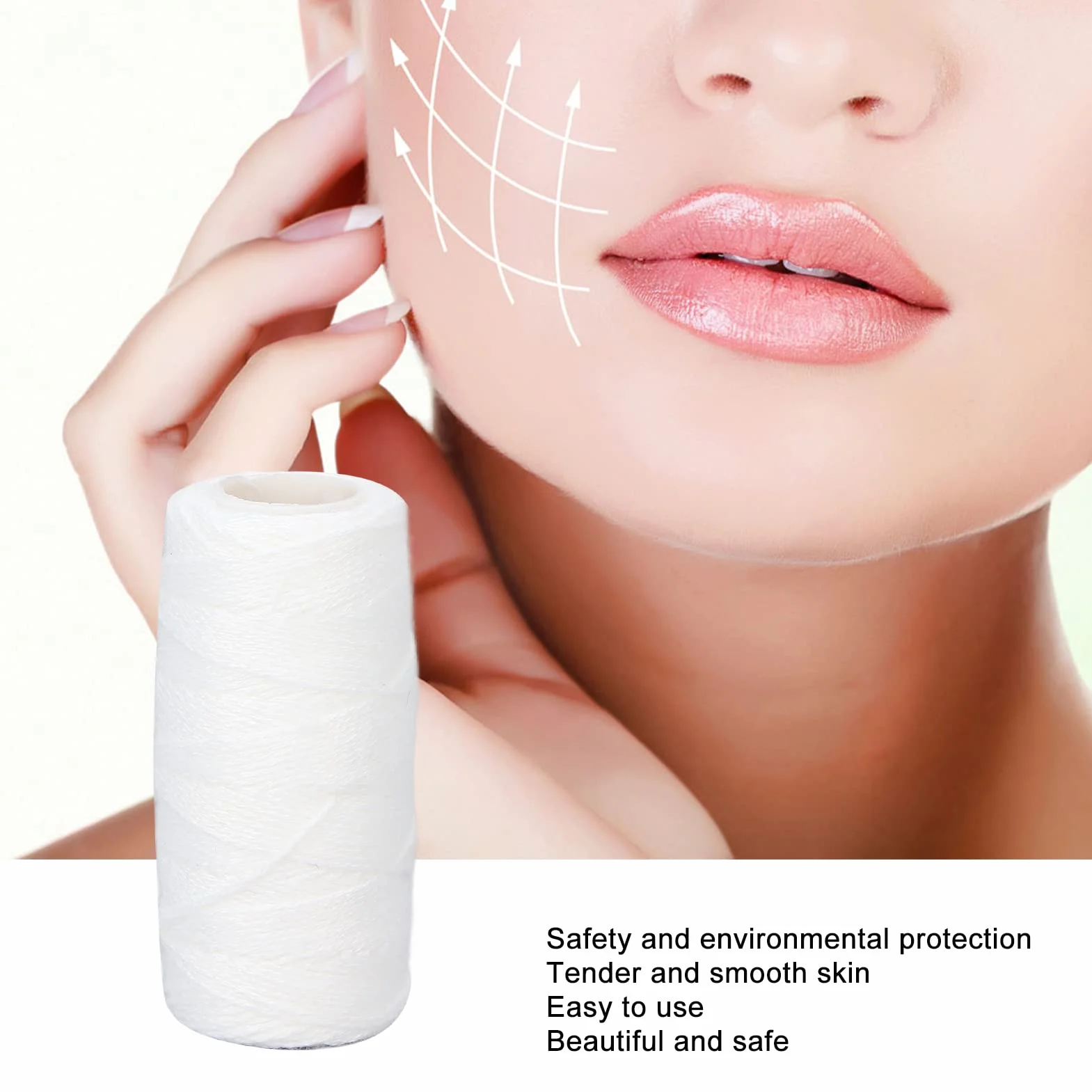 Alambre Eléctrico para Depilación Facial, Hilo de Algodón de Repuesto para Depiladora, dispositivo de depilación facial, eliminador de vello facial para uso eléctrico para mujeres