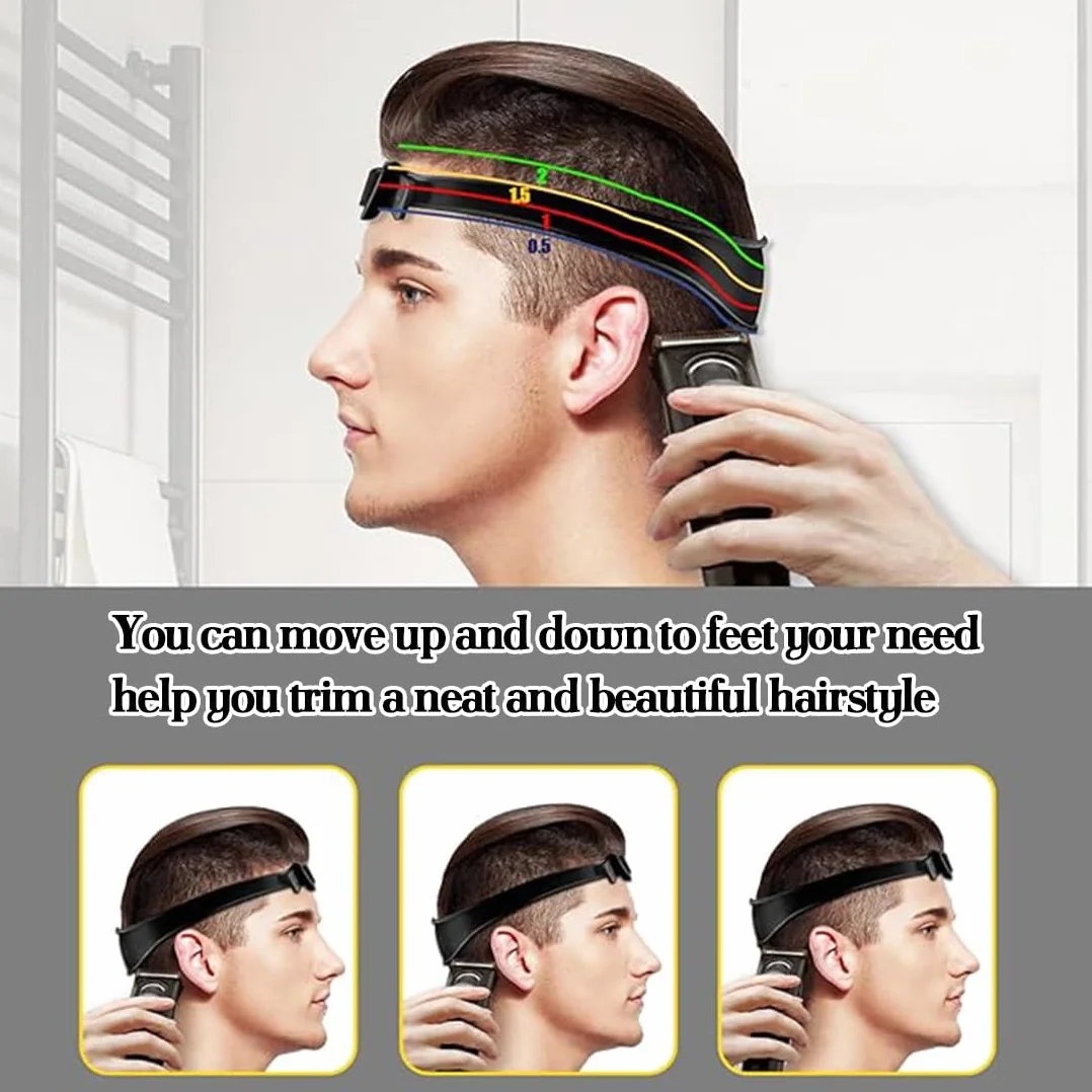 Peine ajustable de silicona para cortar el pelo, plantilla de transición de peluquería, cinta de corte curvado, ayuda para hombre