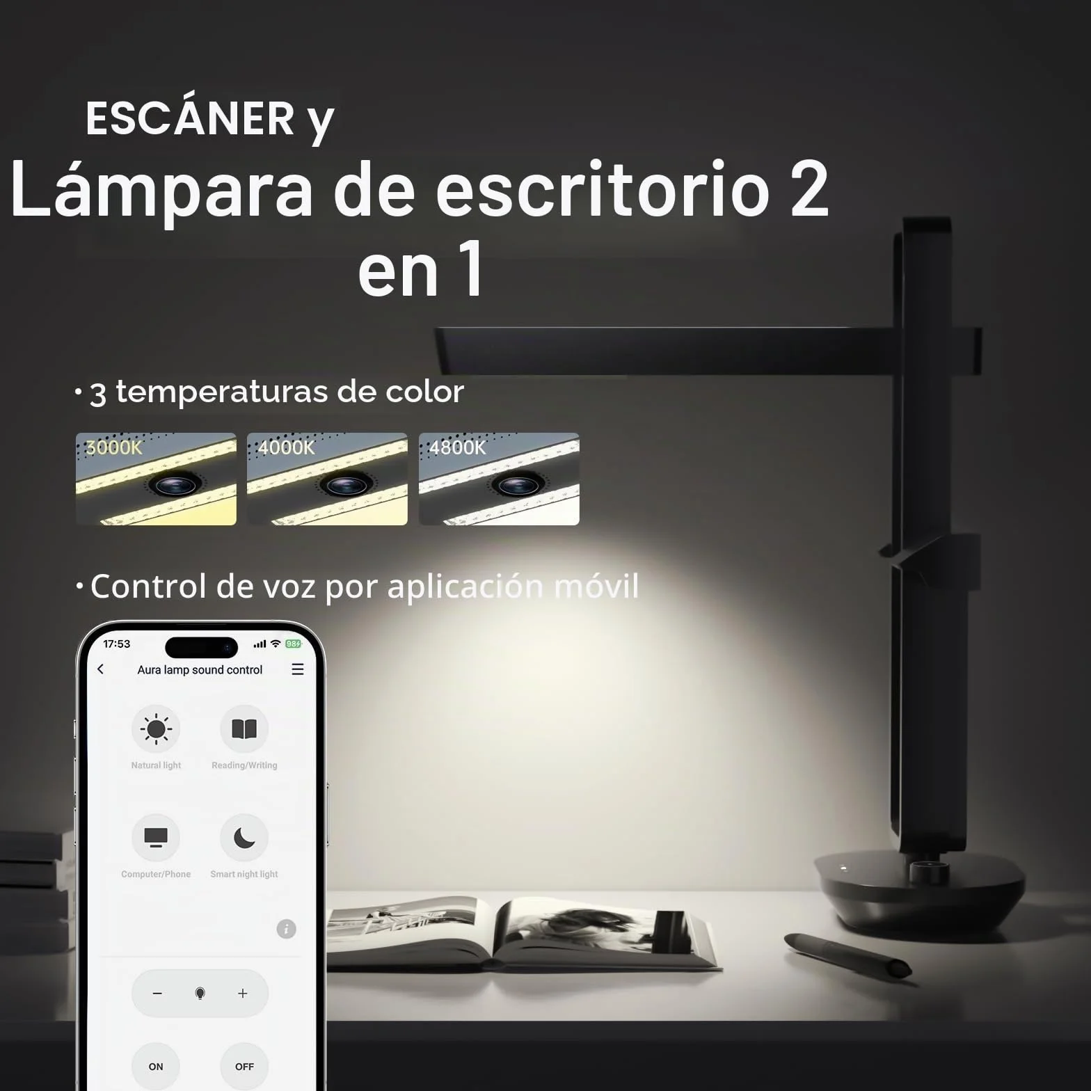 CZUR Aura Pro Escáner de Libros Plegable, OCR, A3, macOS, Windows