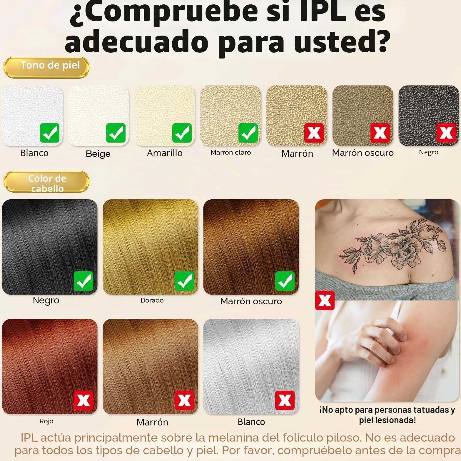 NIKYJM Depiladora IPL luz pulsada con enfriamiento 9 velocidades HR/SC/RA para mujer hombre cuerpo axilas Blanco