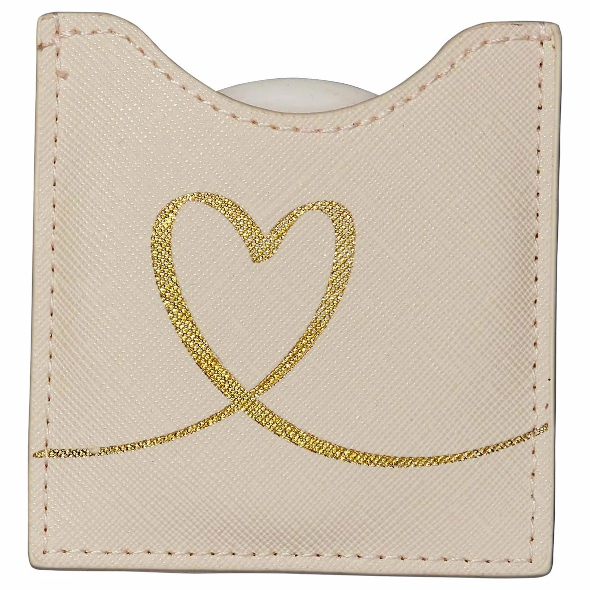 DRAEGER Paris 1886 Espejo de Bolsillo Corazón Redondo 8,5 x 8 cm con Funda