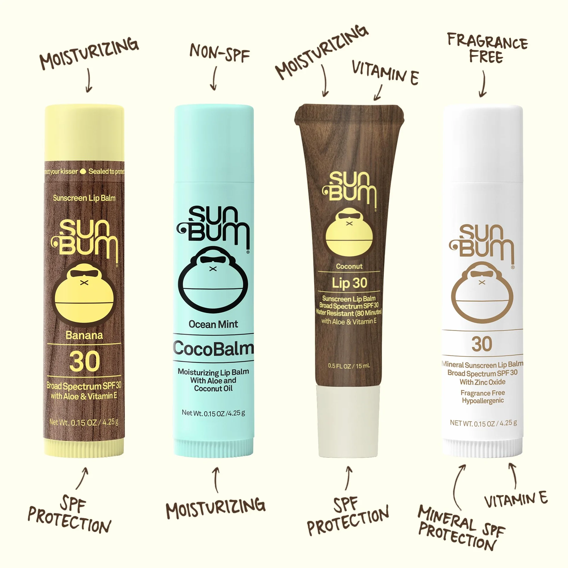 Sol Bum Protector Solar Bálsamo para Labios SPF 30 .15oz Stick