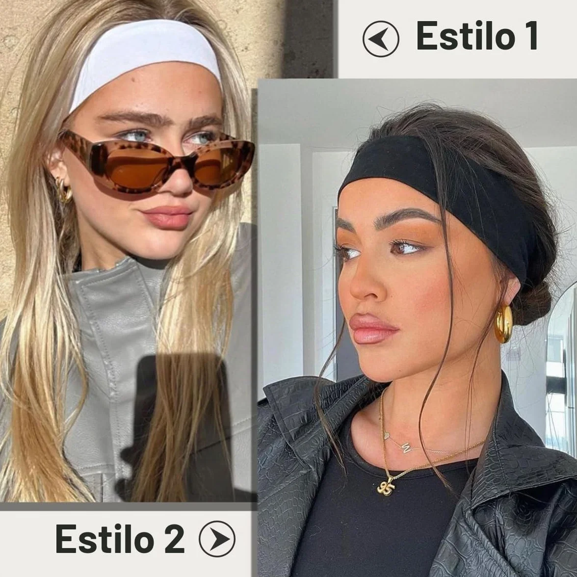 Cinta Pelo Deporte Elástica Antideslizante 8 Pcs Diadema para Mujer y Hombre
