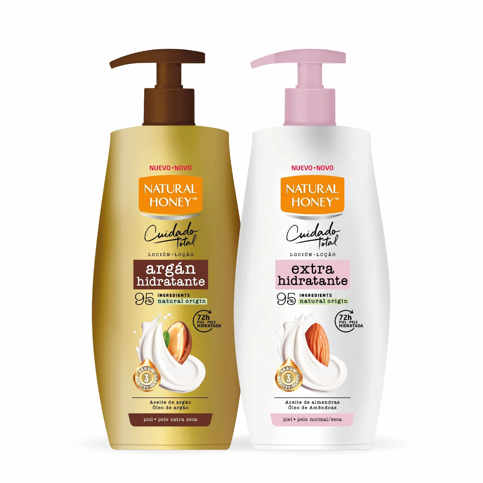 Natural Honey Loción Corporal Argán Hidratante 72H 600 ml
