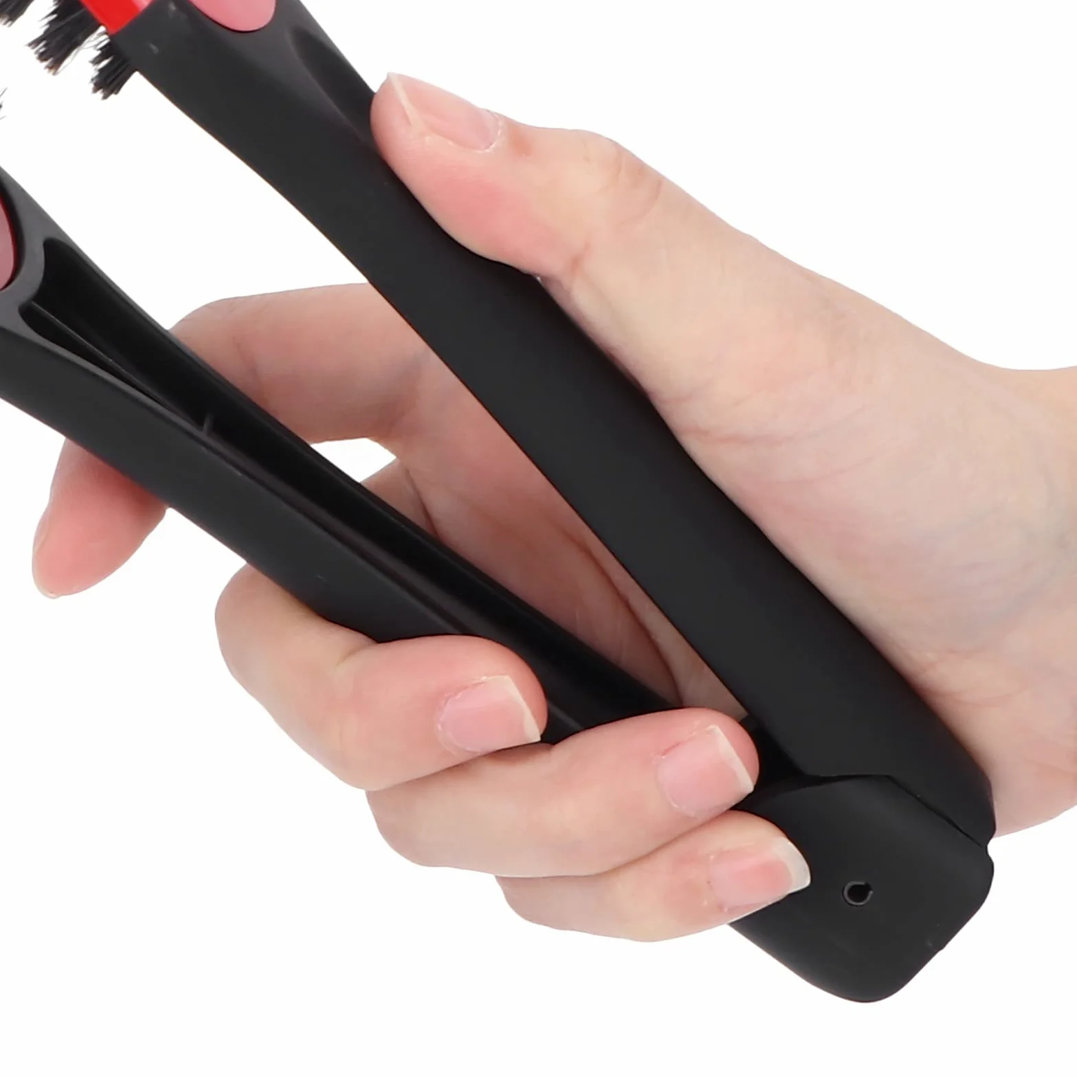 Generic Seda de la Cara de Doble Cepillo, Herramienta de Peinado para el Cabello para Enderezar el Cepillo para Hombres para que las Mujeres Mejoren la Salud del Cabello (rojo)