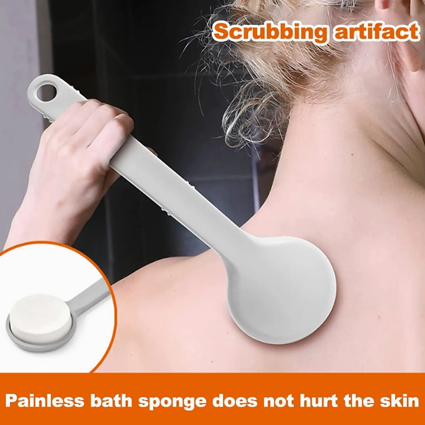 2 unids Esponja Ducha detérgico Lotion aplicador Esponja baño Espalda Cepillo Largo Mango de Cuerpo Lavado de Cuerpo Cepillo de Piel