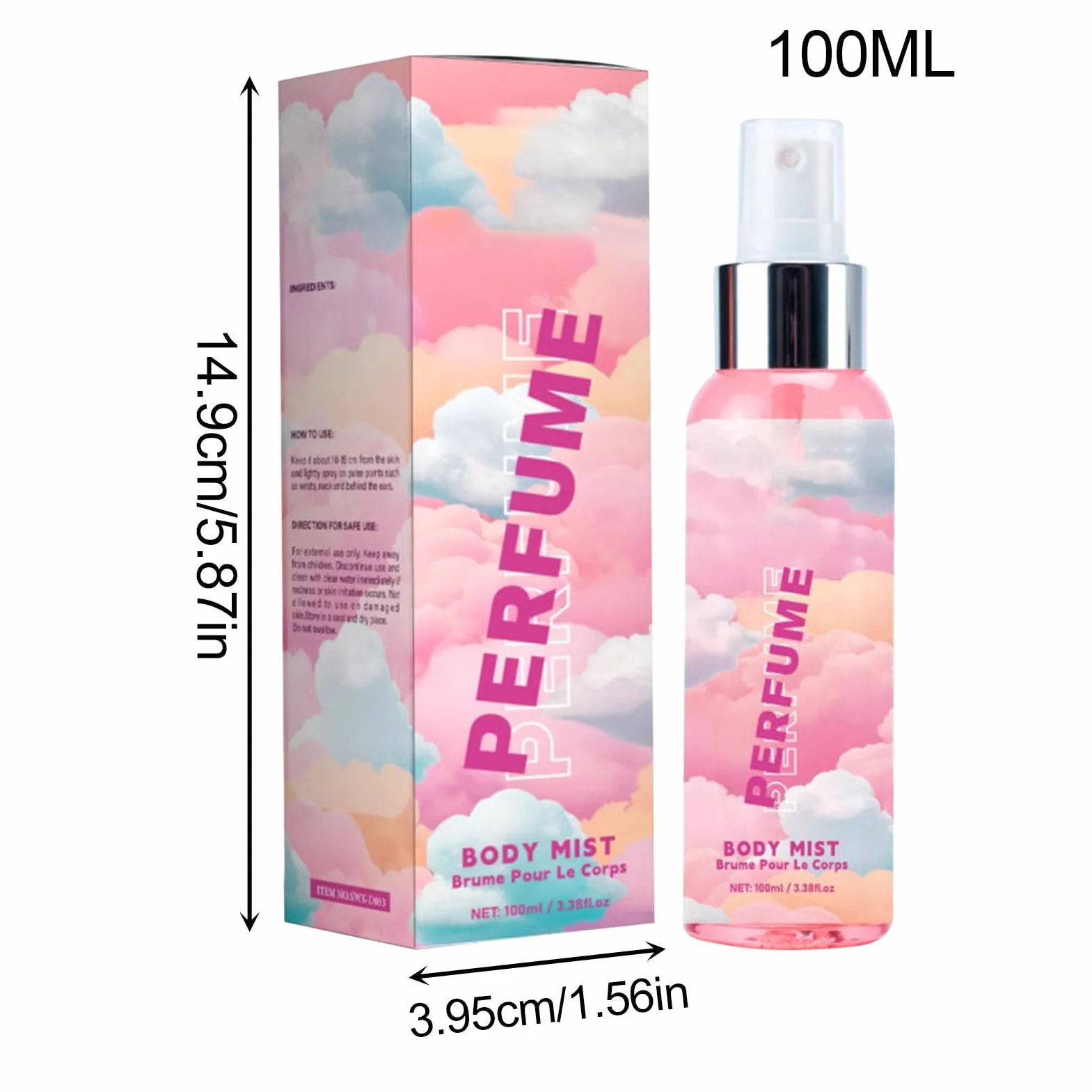 Spray perfumado para mujer 100 ml algodón de azúcar boda cita noche