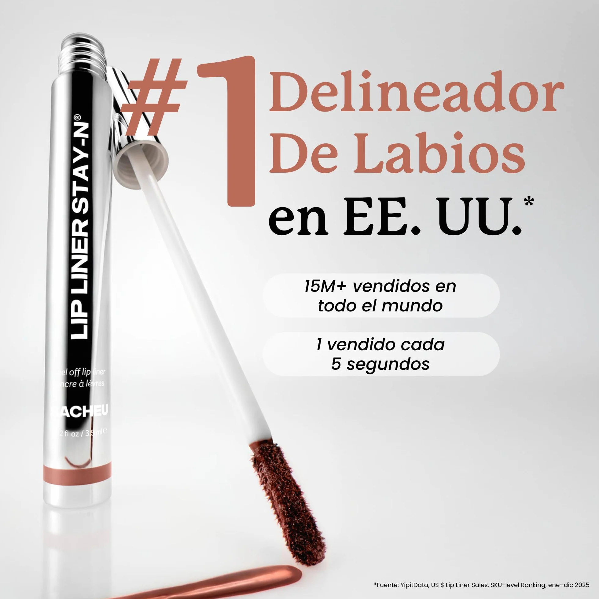 Sacheu Lip Liner STAY-N Peel Off Lip Stain – Impermeable Tinte de Larga Duración, Perfilador Labios Tinte a Prueba de Transferencia