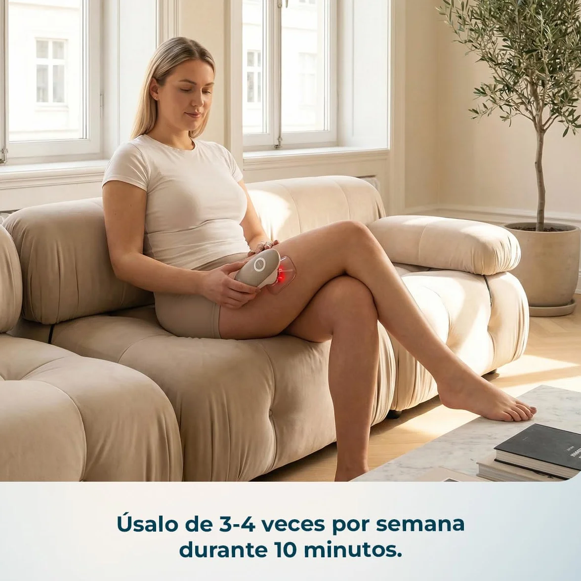Cecotec Masajeador Corporal Anticelulítico SkinCare Push Up Suction EMS, Luz Roja, 2 Cabezales, 3 Intensidades, 60 min Autonomía