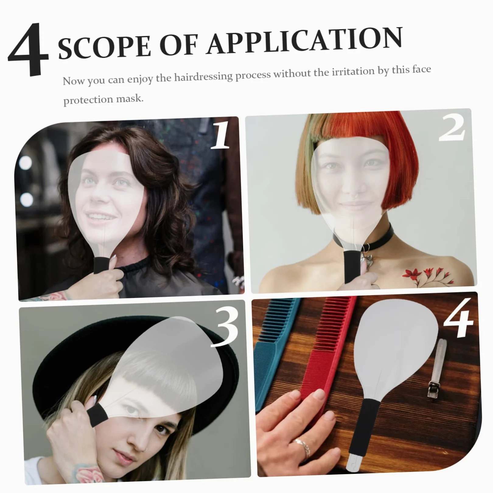 Beaupretty 8piezas Máscaras Faciales Para Peluquería Escudo De Spray Para Cabello Herramienta De Protección Para Corte De Pelo y Casa o Salón