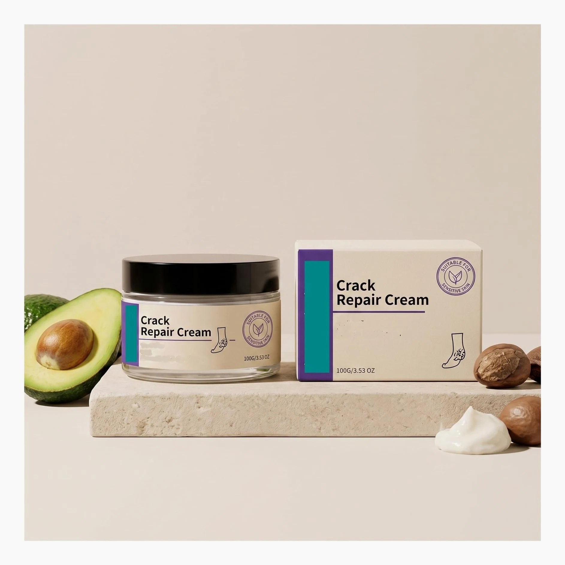 Crema Hidratante Manos Y Pies 100g | Hidratante, hidratante, confortable y delicado.(2pcs)