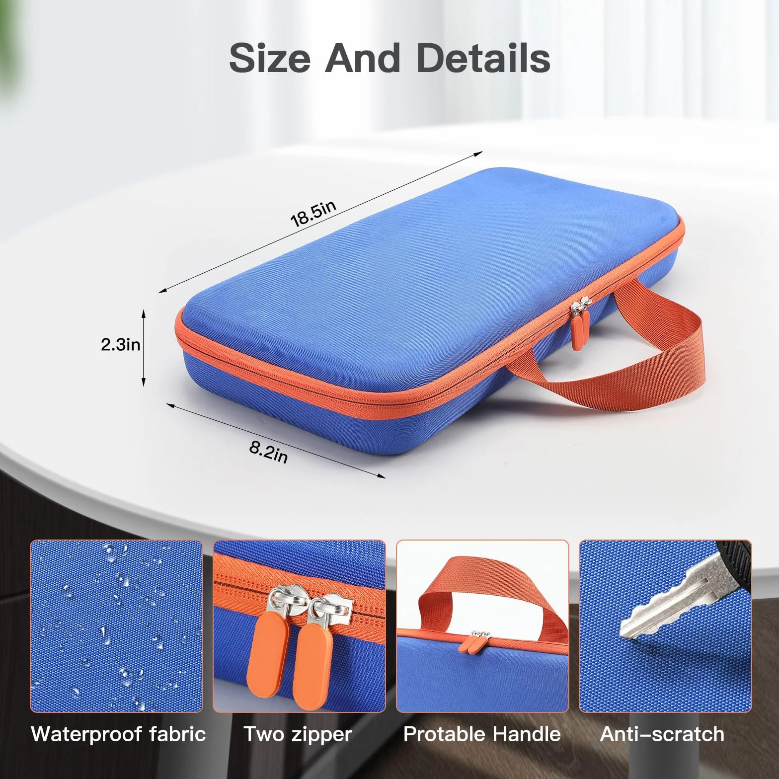 Funda rígida de transporte compatible con Dyson Airstrait Straightener HT01, almacenamiento seguro y protección para tu alisador de cabello y accesorios (azul)