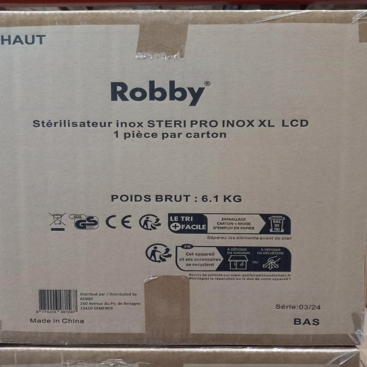Robby esterilizador eléctrico lcd con grifo y temporizador 31l 2000w acero inoxidable steri pro inox xl lcd