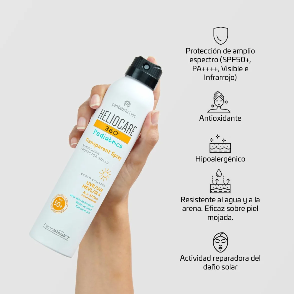 Heliocare 360º Pediatrics Transparent Spray SPF 50+ 200ml Protección Solar Avanzada