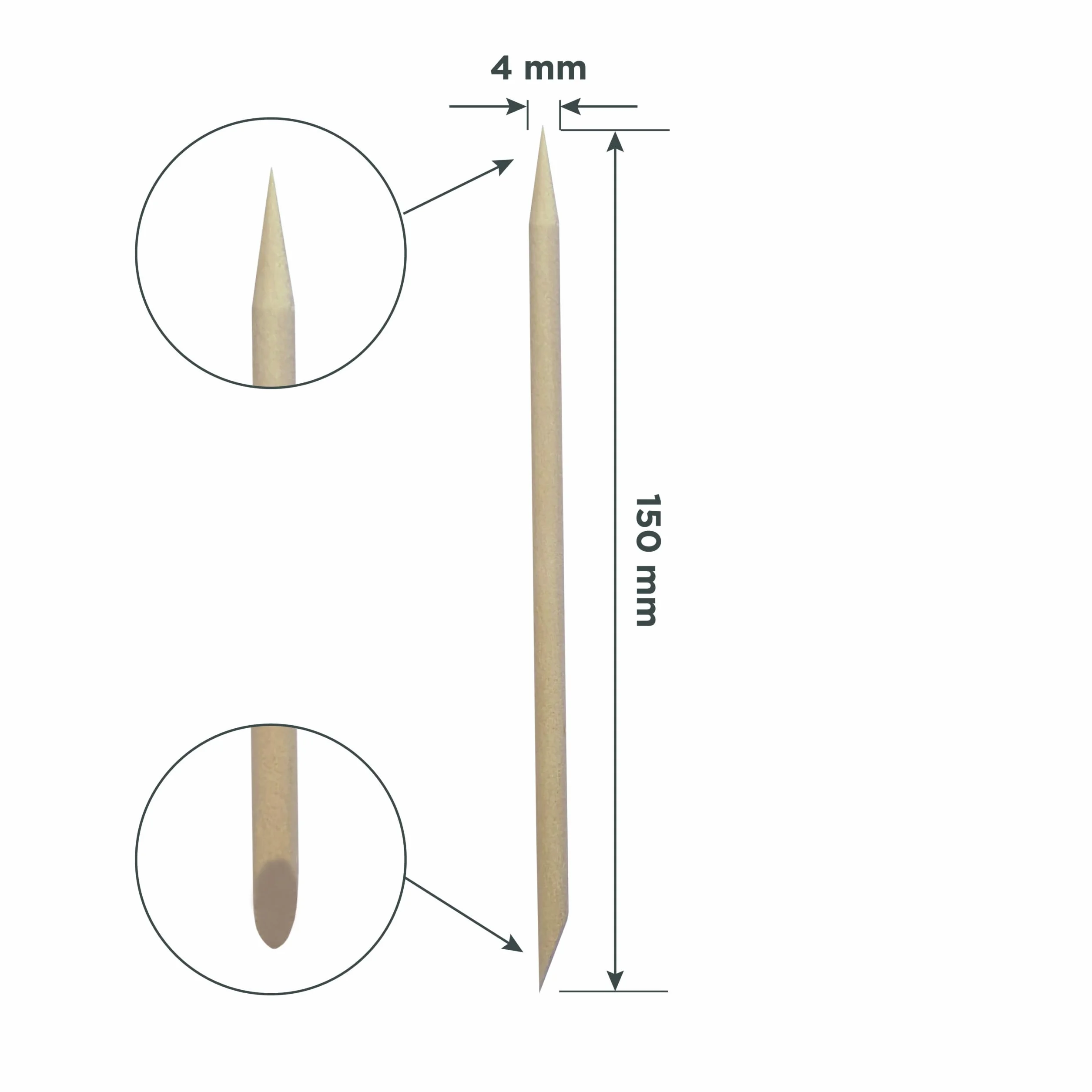 STALEKS PRO 100 piezas Palos de Madera de Naranjo 15 cm para Manicura